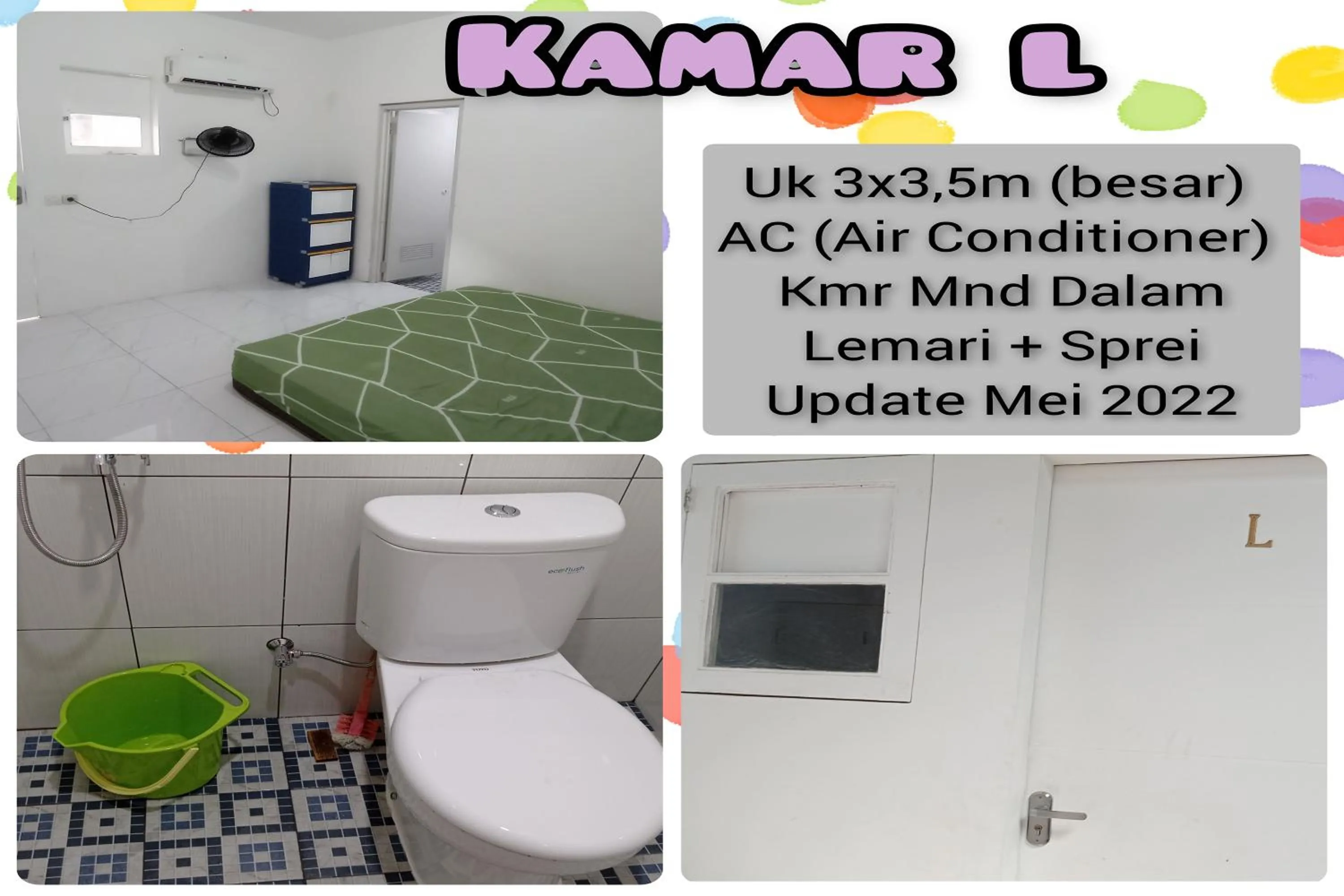 Text overlay in Kost 48 Surabaya