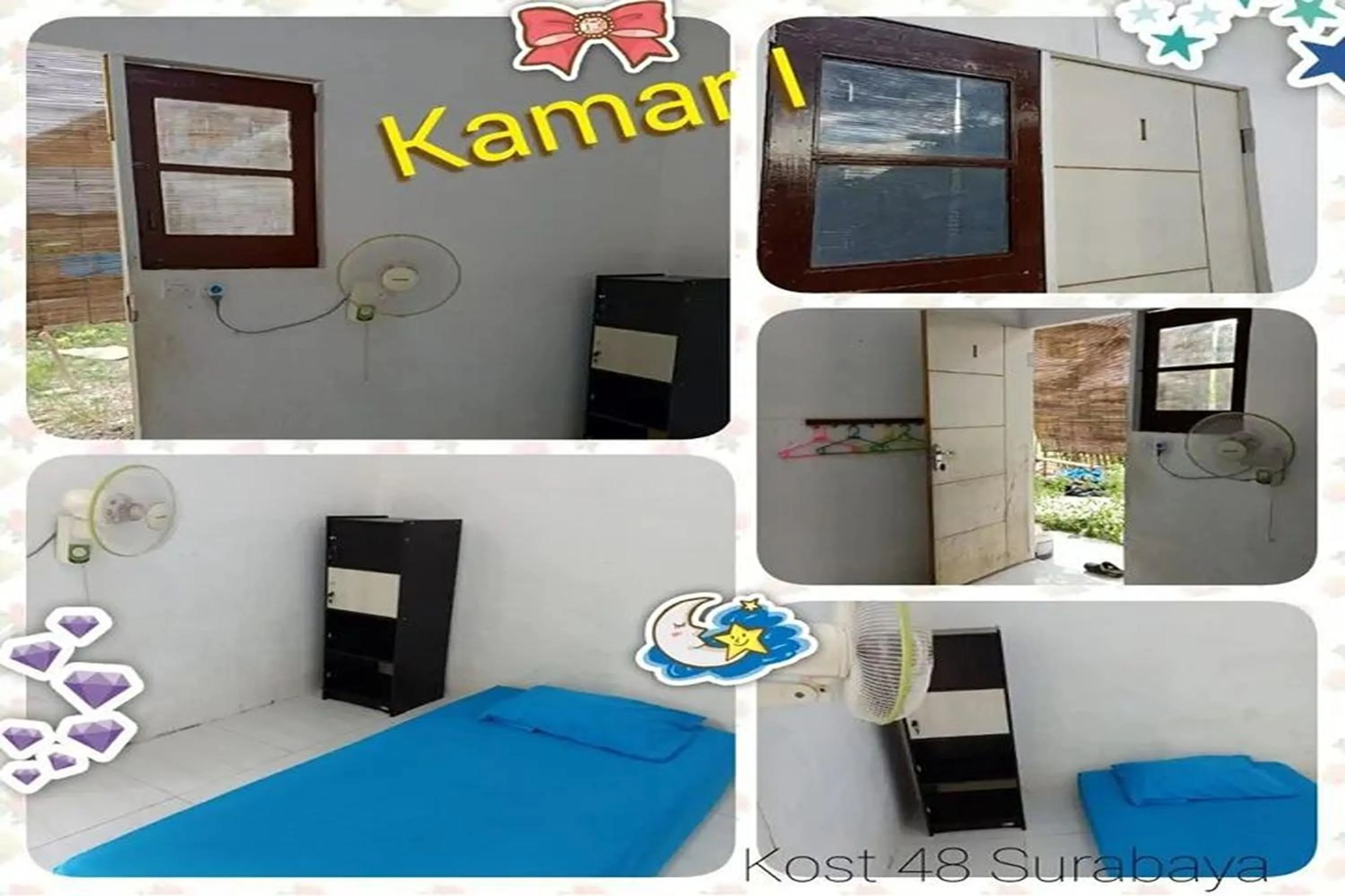 Text overlay in Kost 48 Surabaya