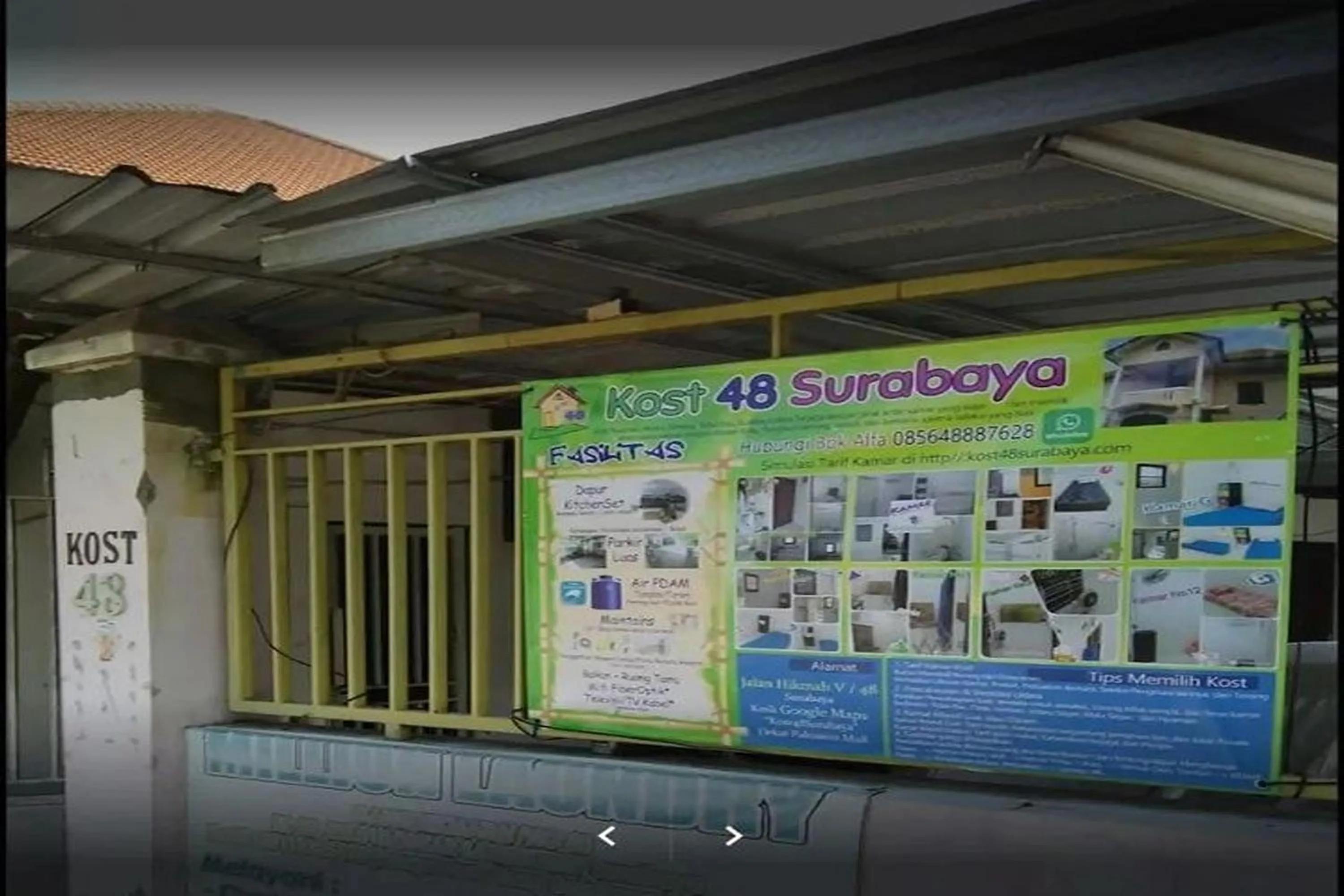 Text overlay in Kost 48 Surabaya