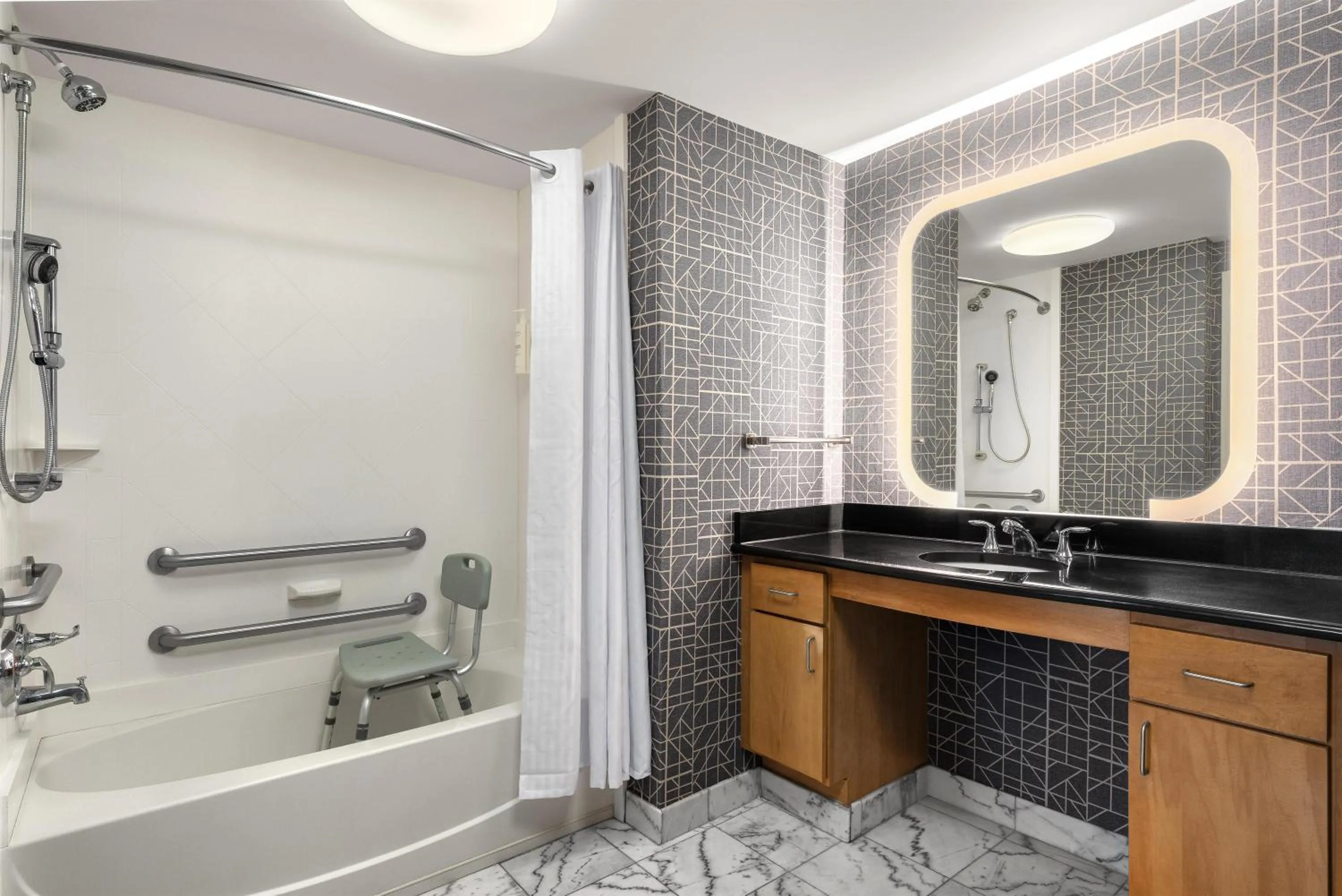 Bathroom in Homewood Suites by Hilton Newtown - Langhorne, PA