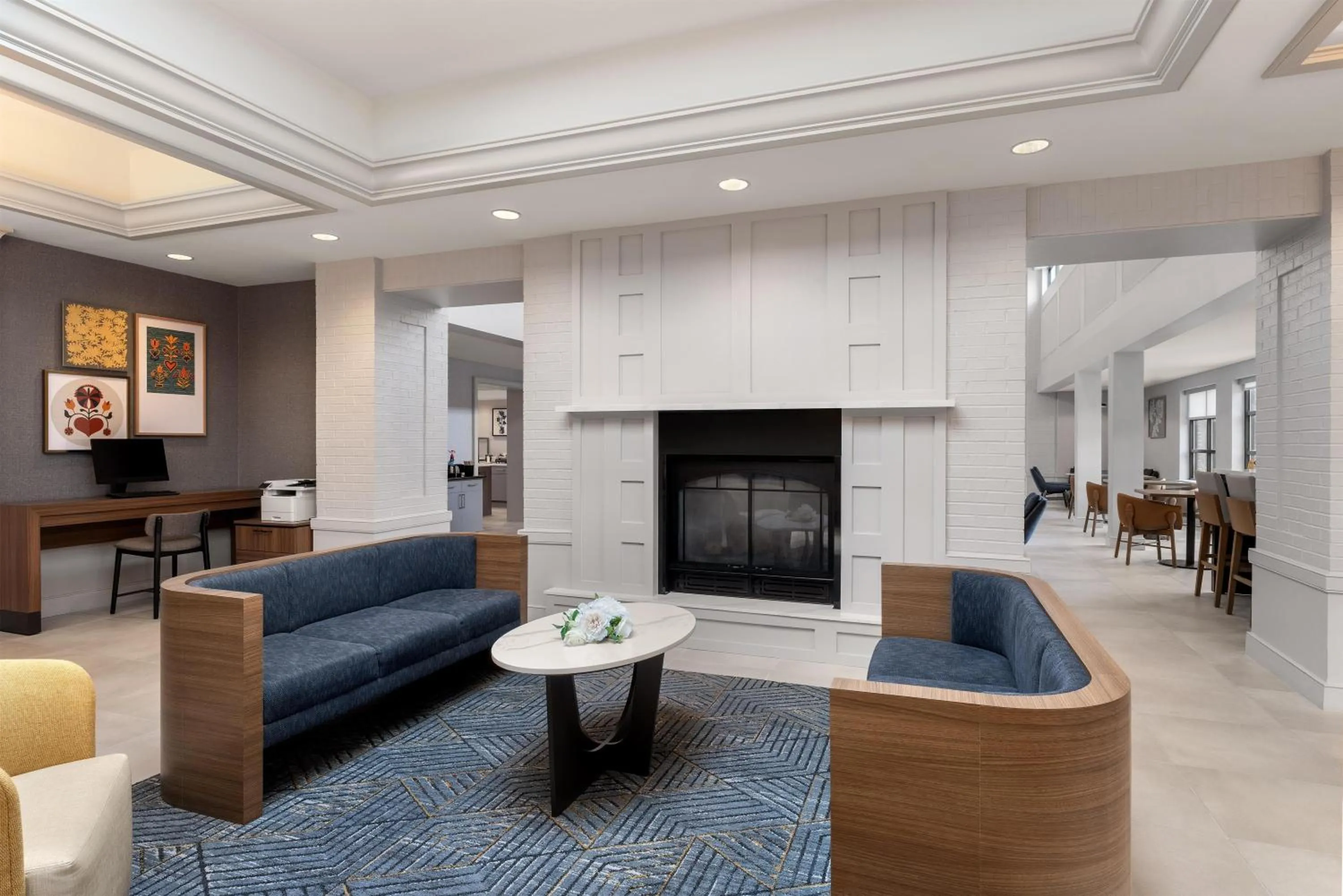 Lobby or reception in Homewood Suites by Hilton Newtown - Langhorne, PA
