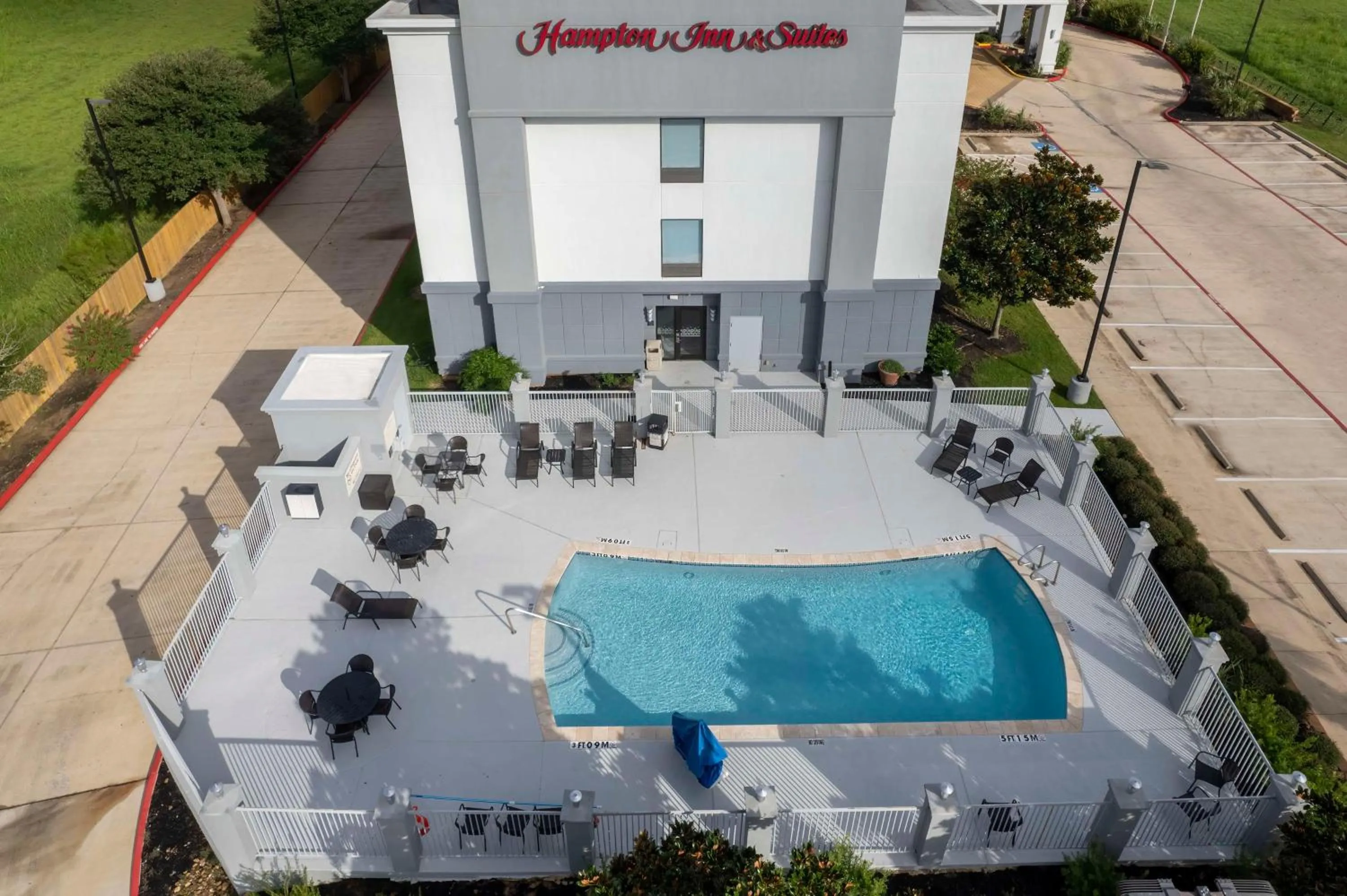 Pool view in Hampton Inn & Suites Brenham
