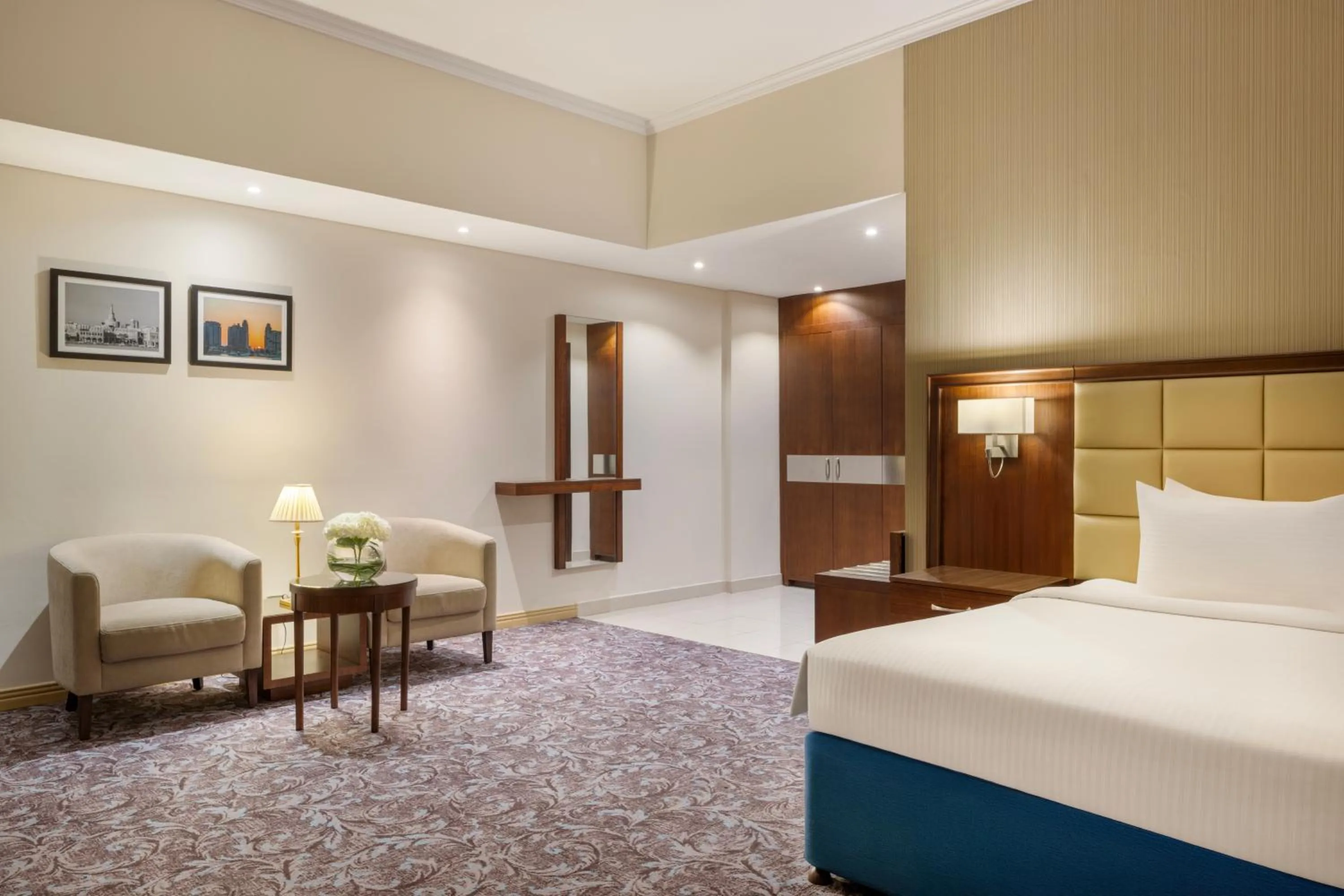 Bed in Golden Tulip Doha Hotel