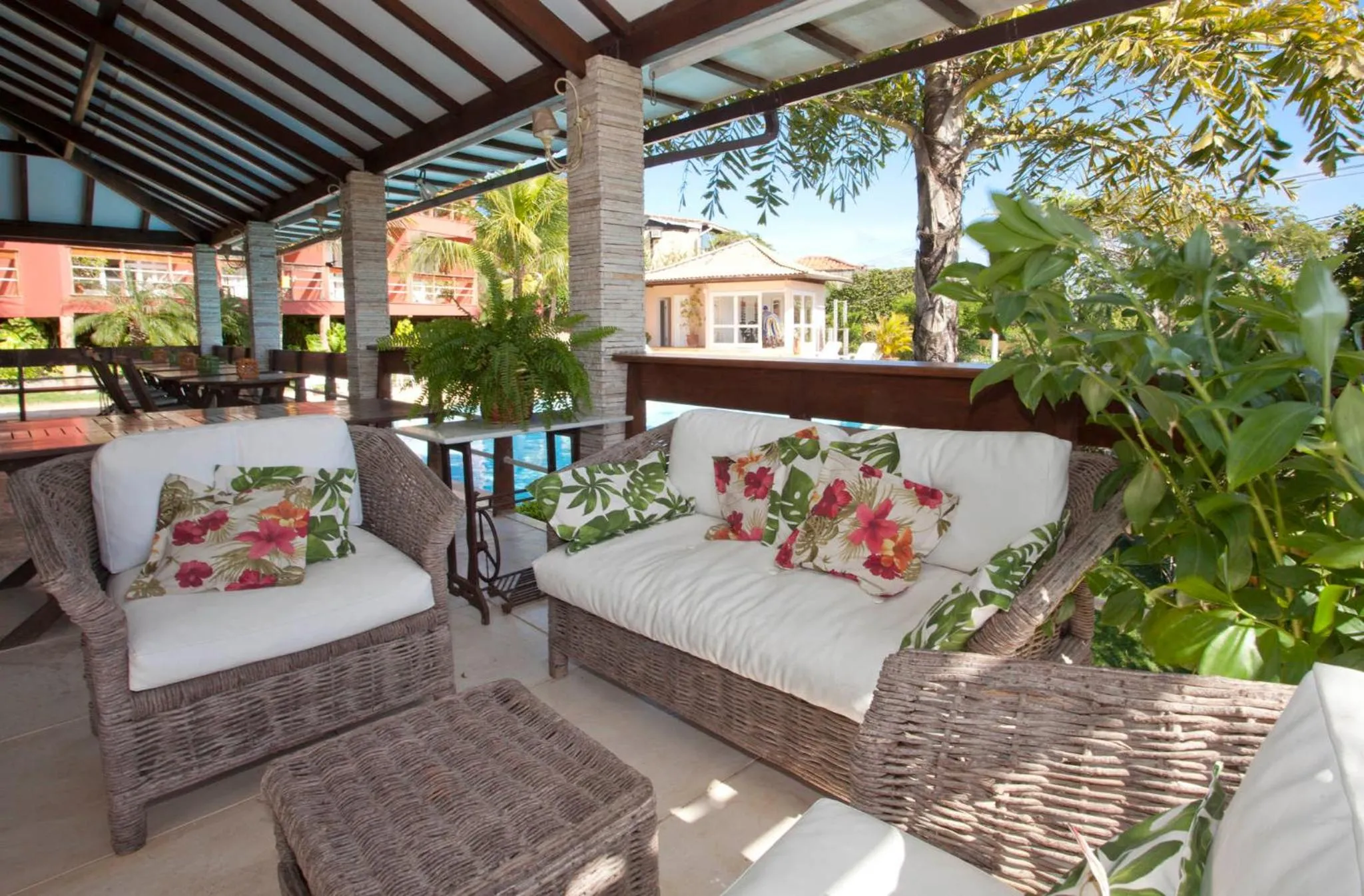 Communal lounge/ TV room in Bon Bini Pousada