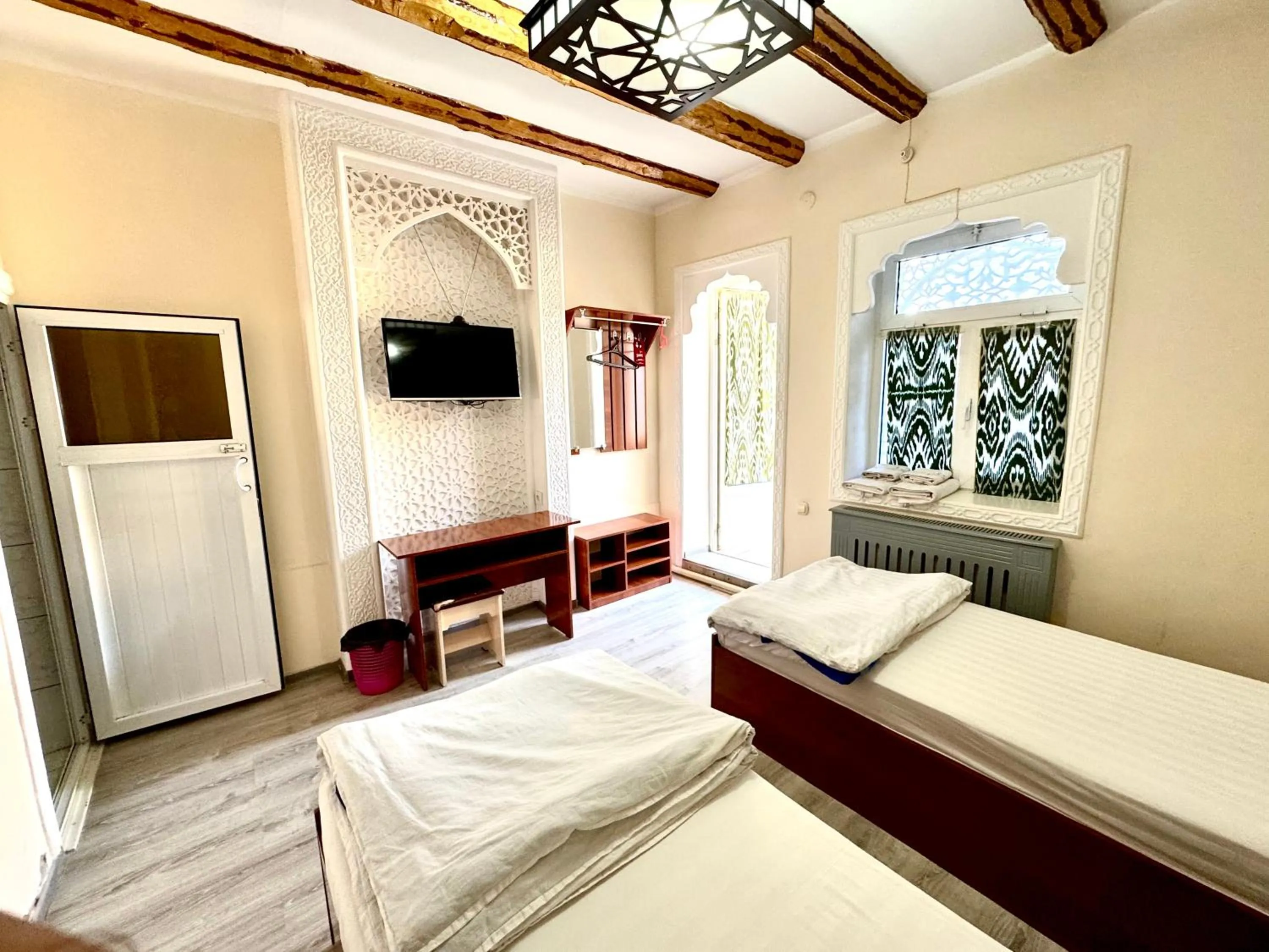 Bed in Bukhara house hotel