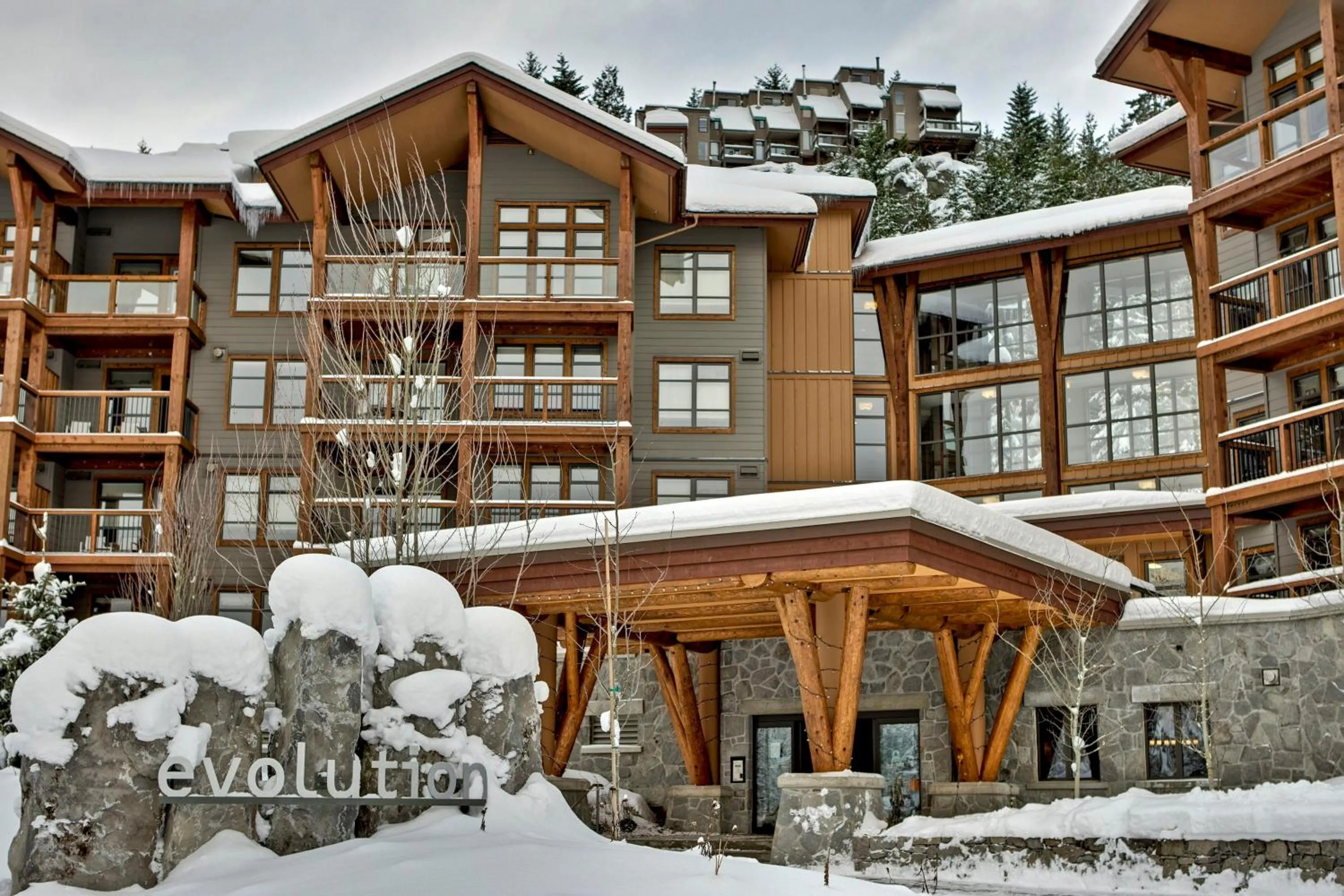 Property building in Evolution Whistler, by Lodging Ovations