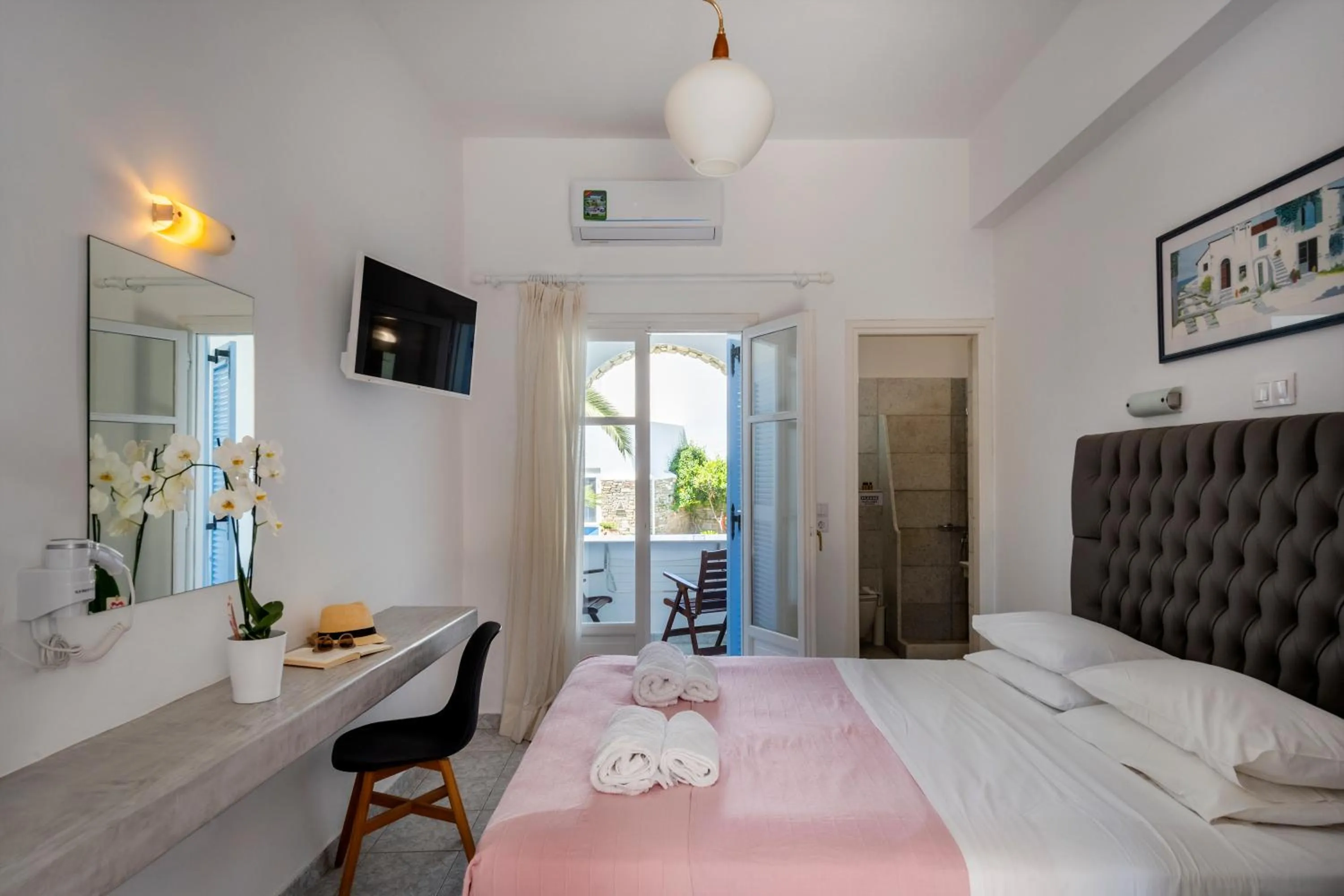 Bed in Galinos Hotel for adults only