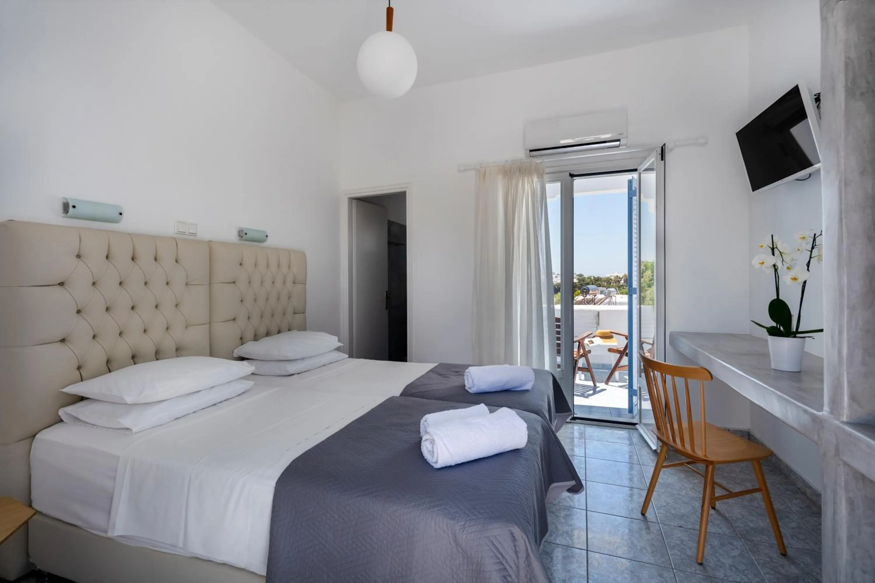 Bed in Galinos Hotel for adults only