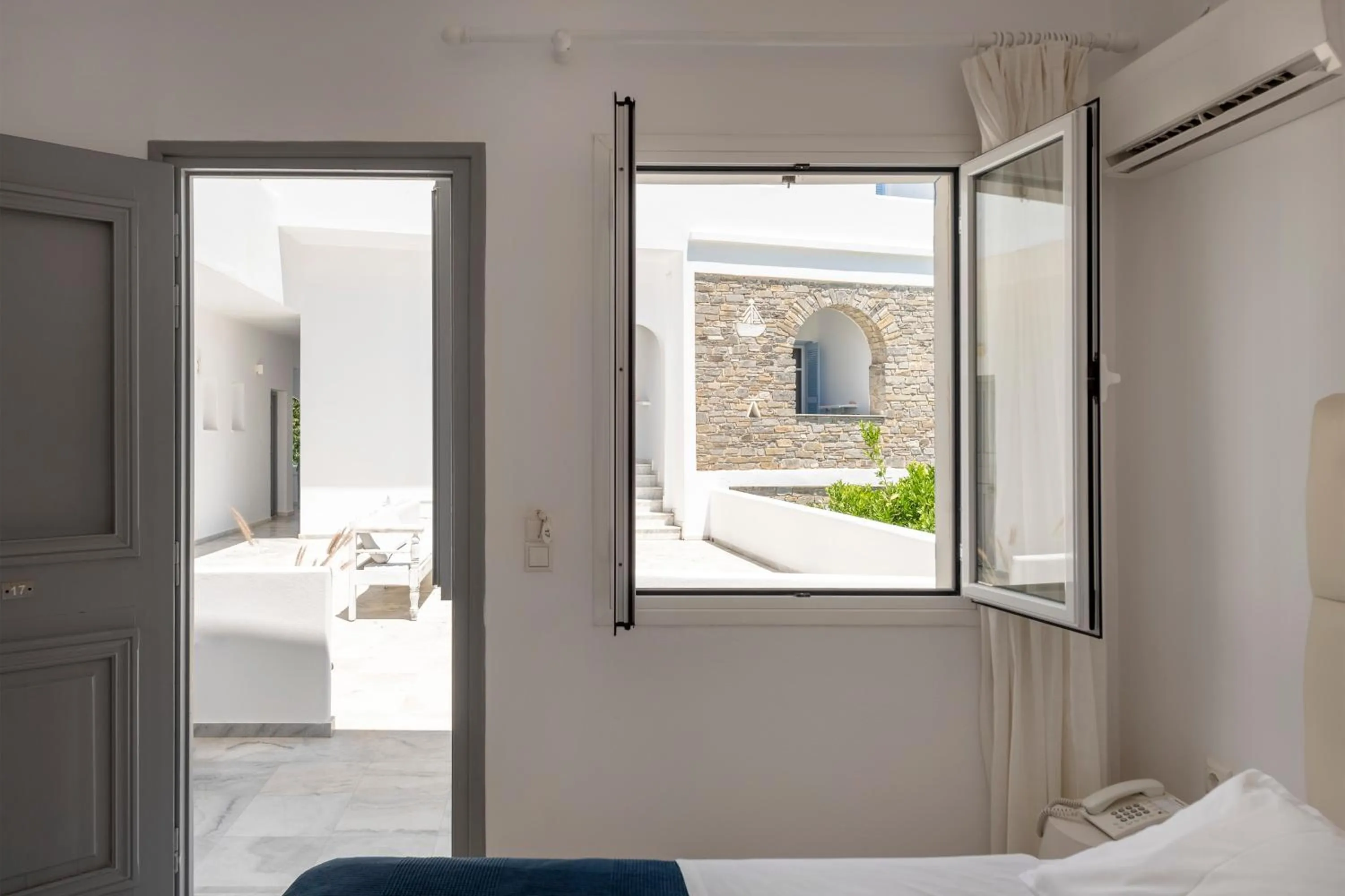 Bed in Galinos Hotel for adults only