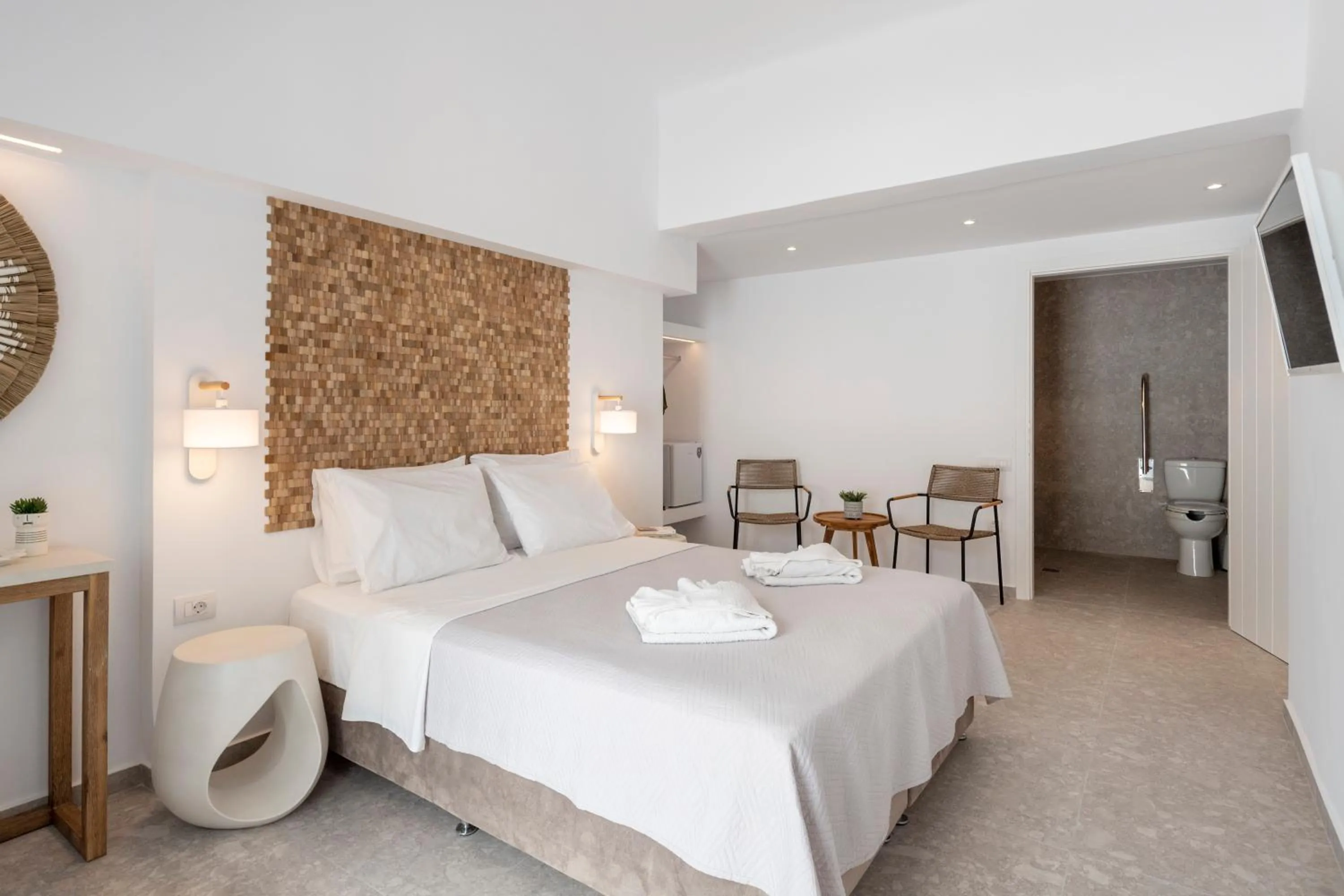 Bed in Galinos Hotel for adults only