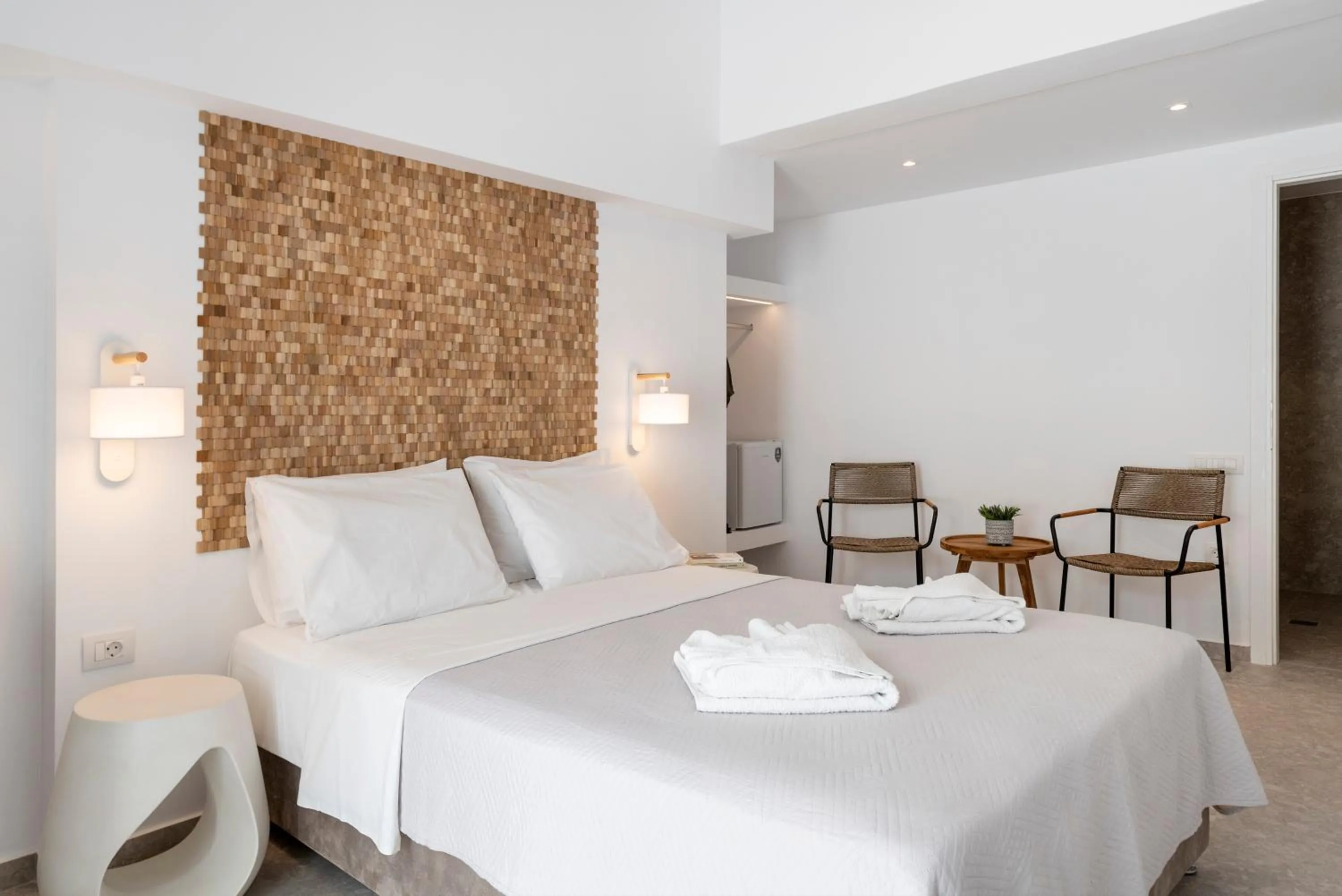 Bed in Galinos Hotel for adults only