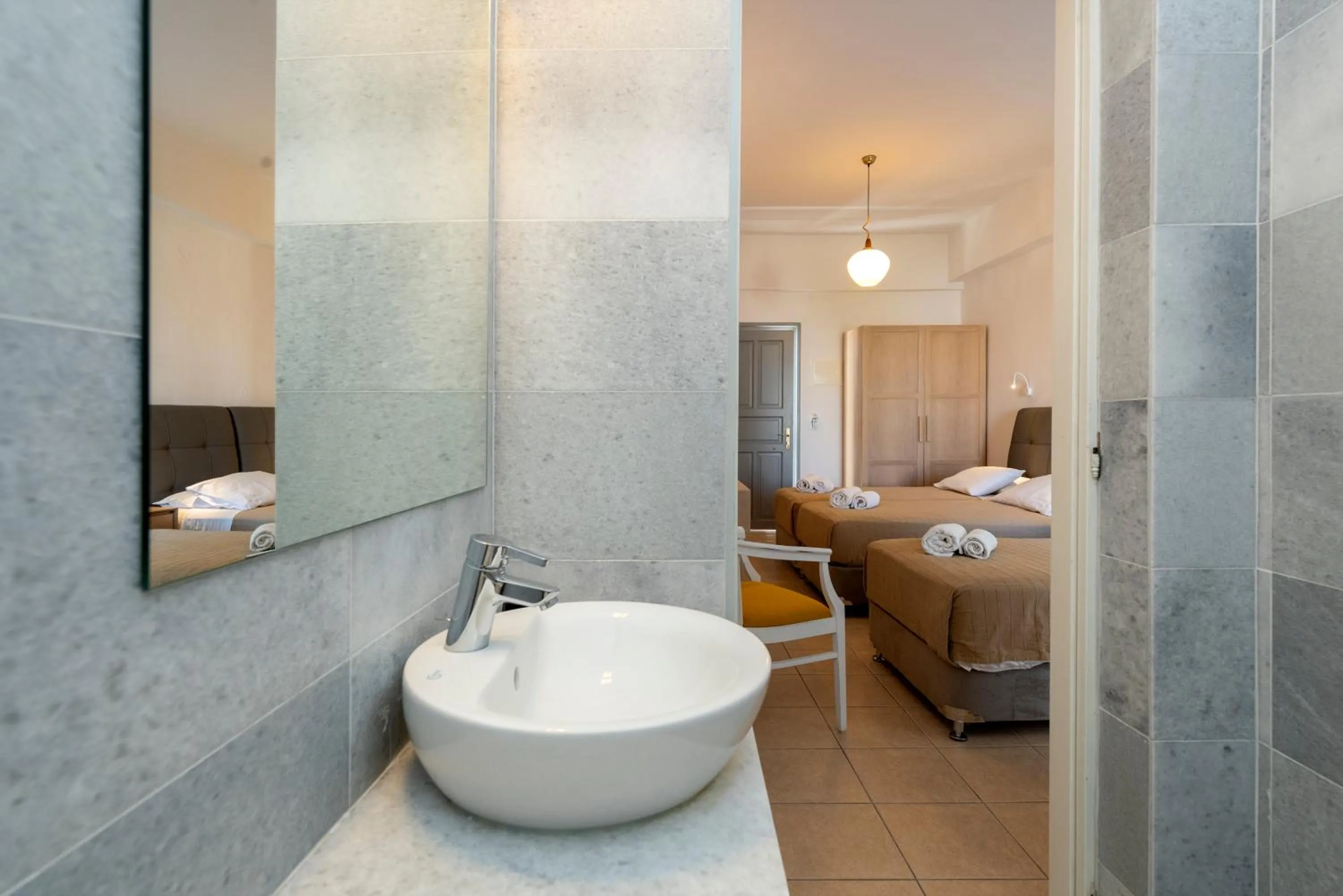 Bed in Galinos Hotel for adults only