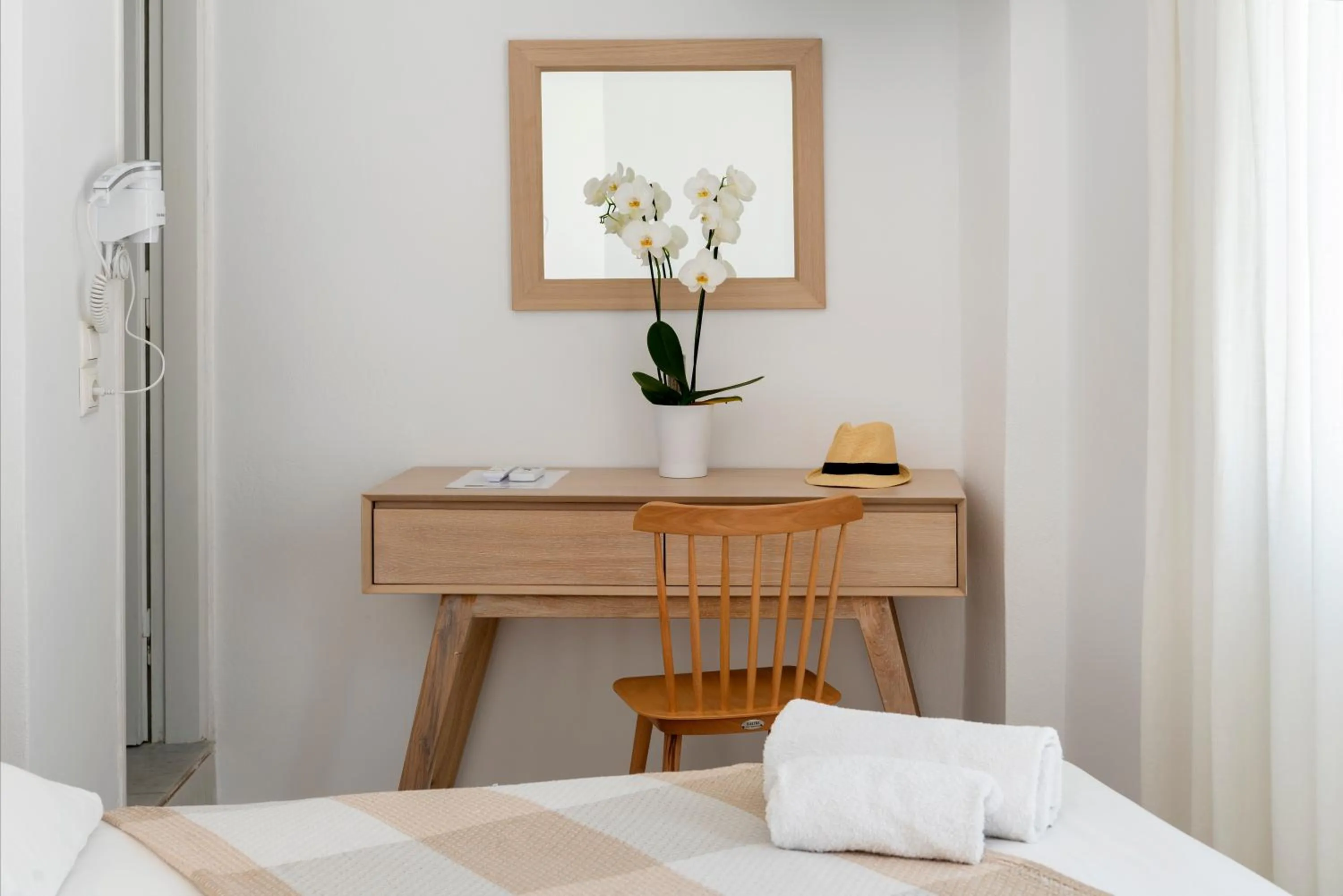 Bed in Galinos Hotel for adults only