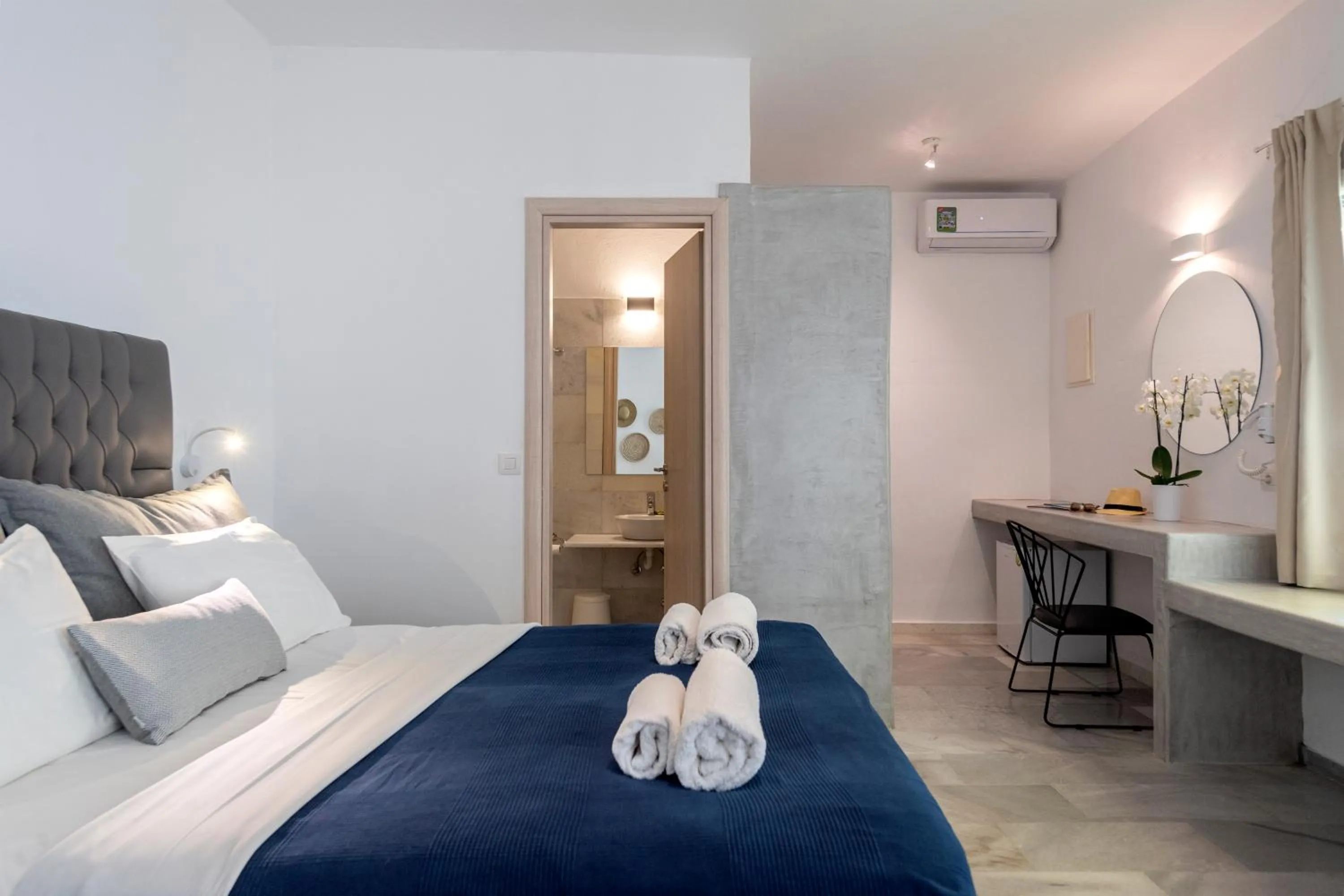 Bed in Galinos Hotel for adults only