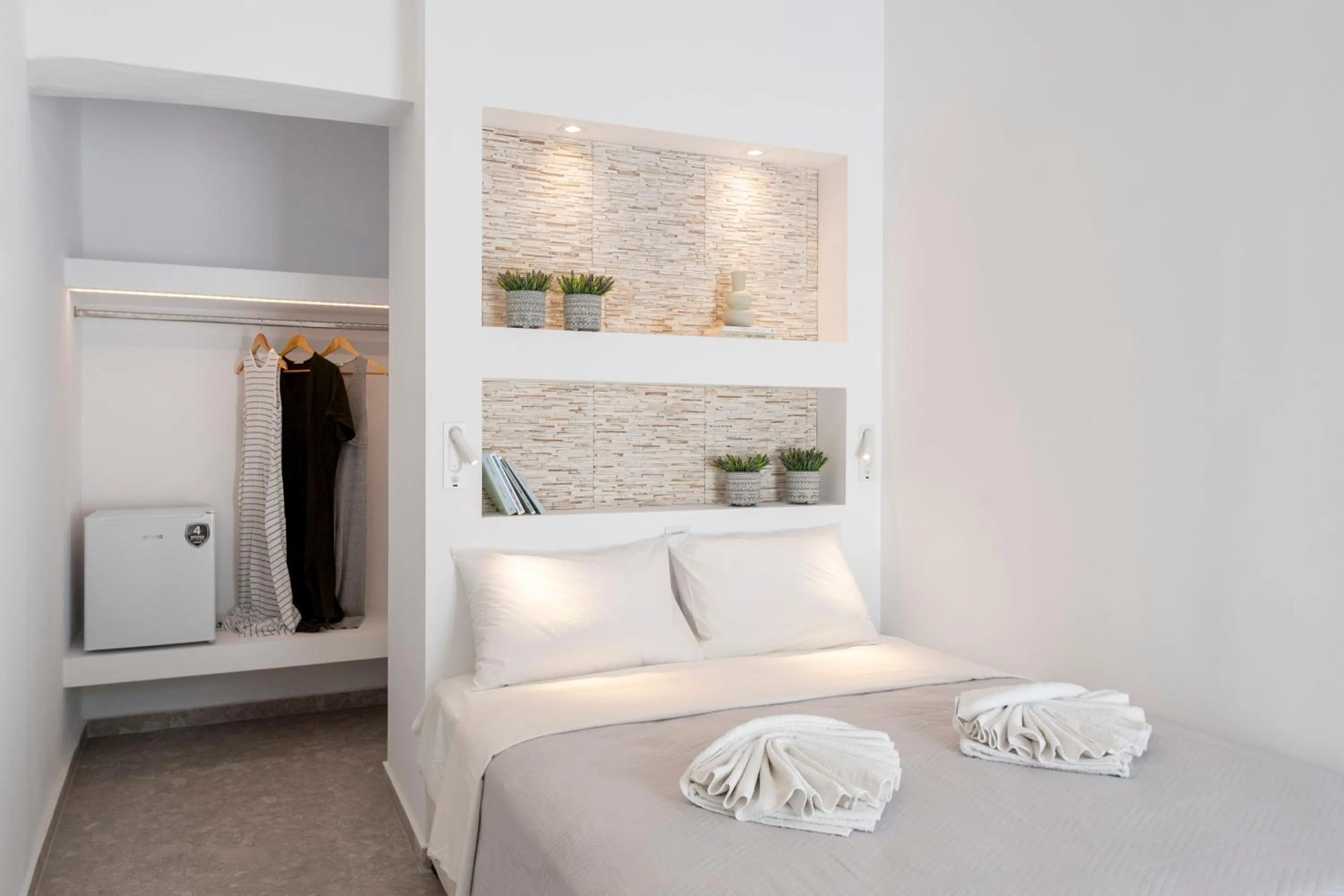 Bed in Galinos Hotel for adults only