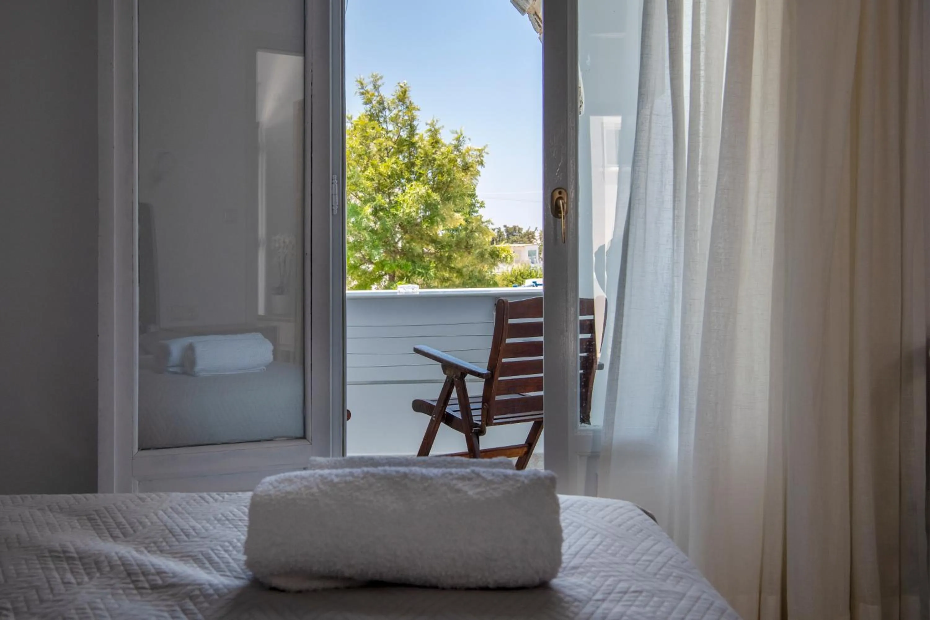 Bed in Galinos Hotel for adults only