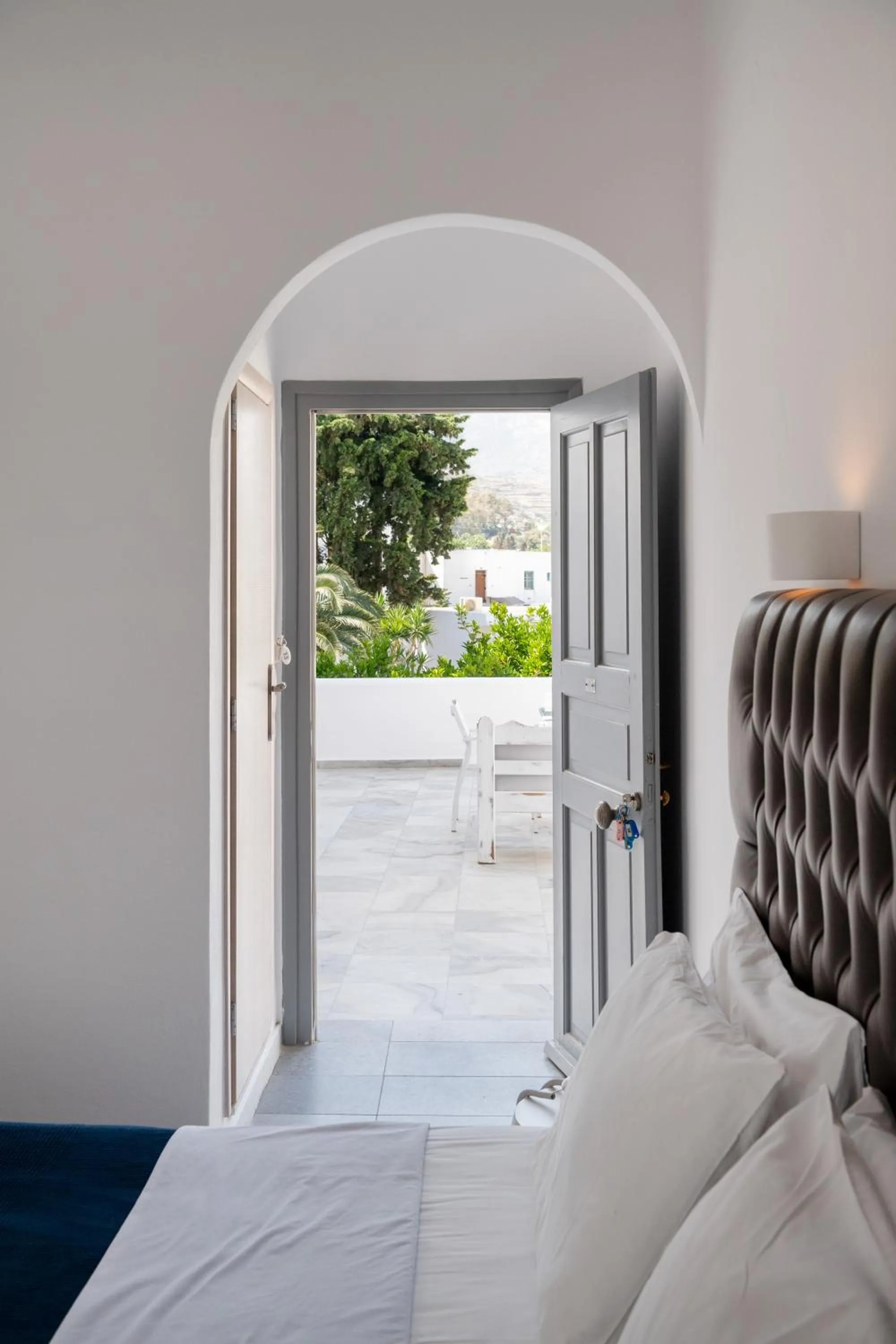 Bed in Galinos Hotel for adults only