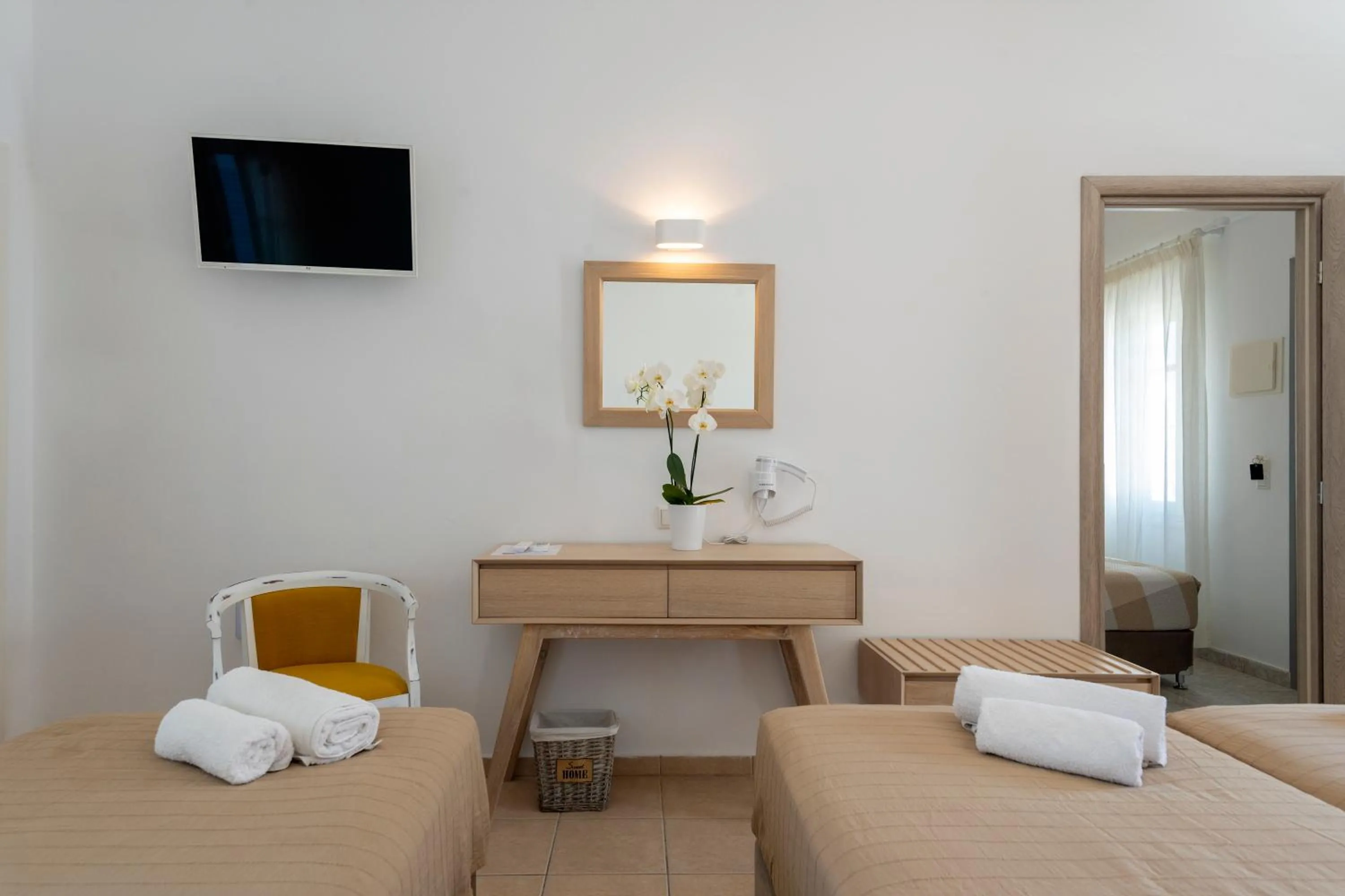 Bed in Galinos Hotel for adults only