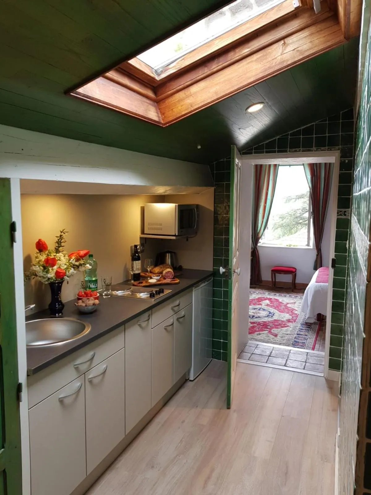 Kitchen or kitchenette in Villa Aimée Luxury Apartments with Heated Pool