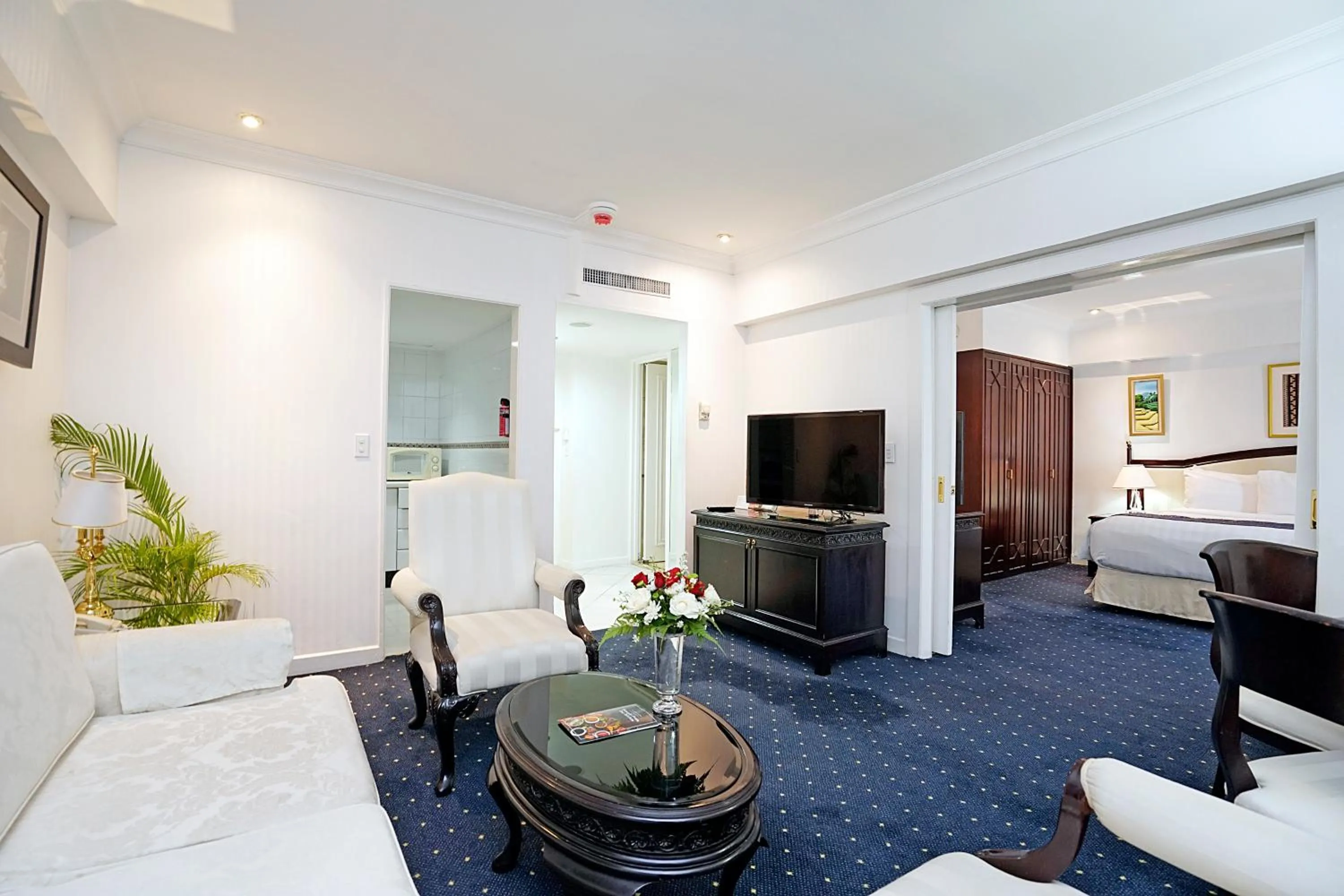 Seating area, Bed in Sari Pacific Jakarta, Autograph Collection