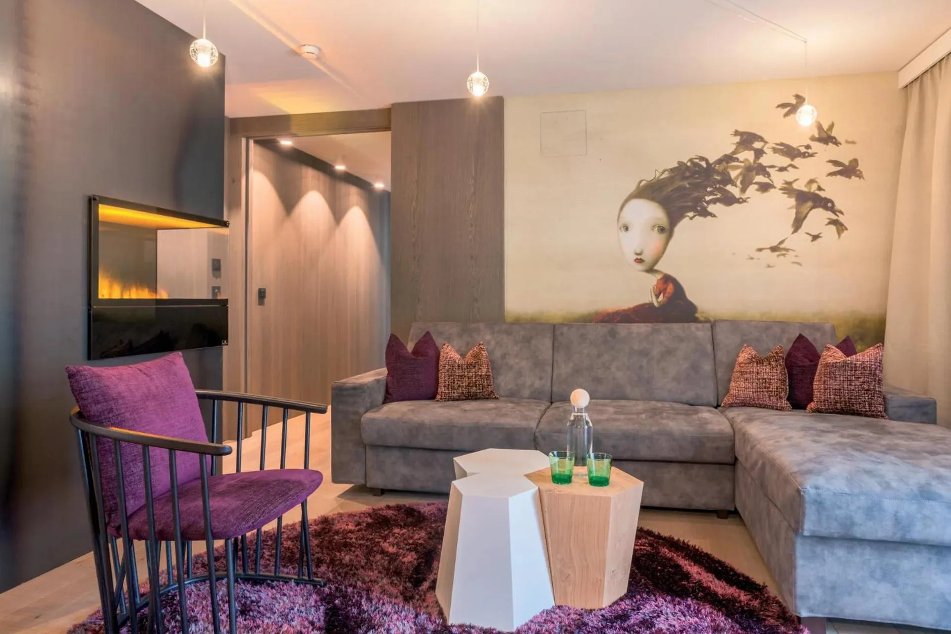 Living room in ZillergrundRock Luxury Mountain Resort