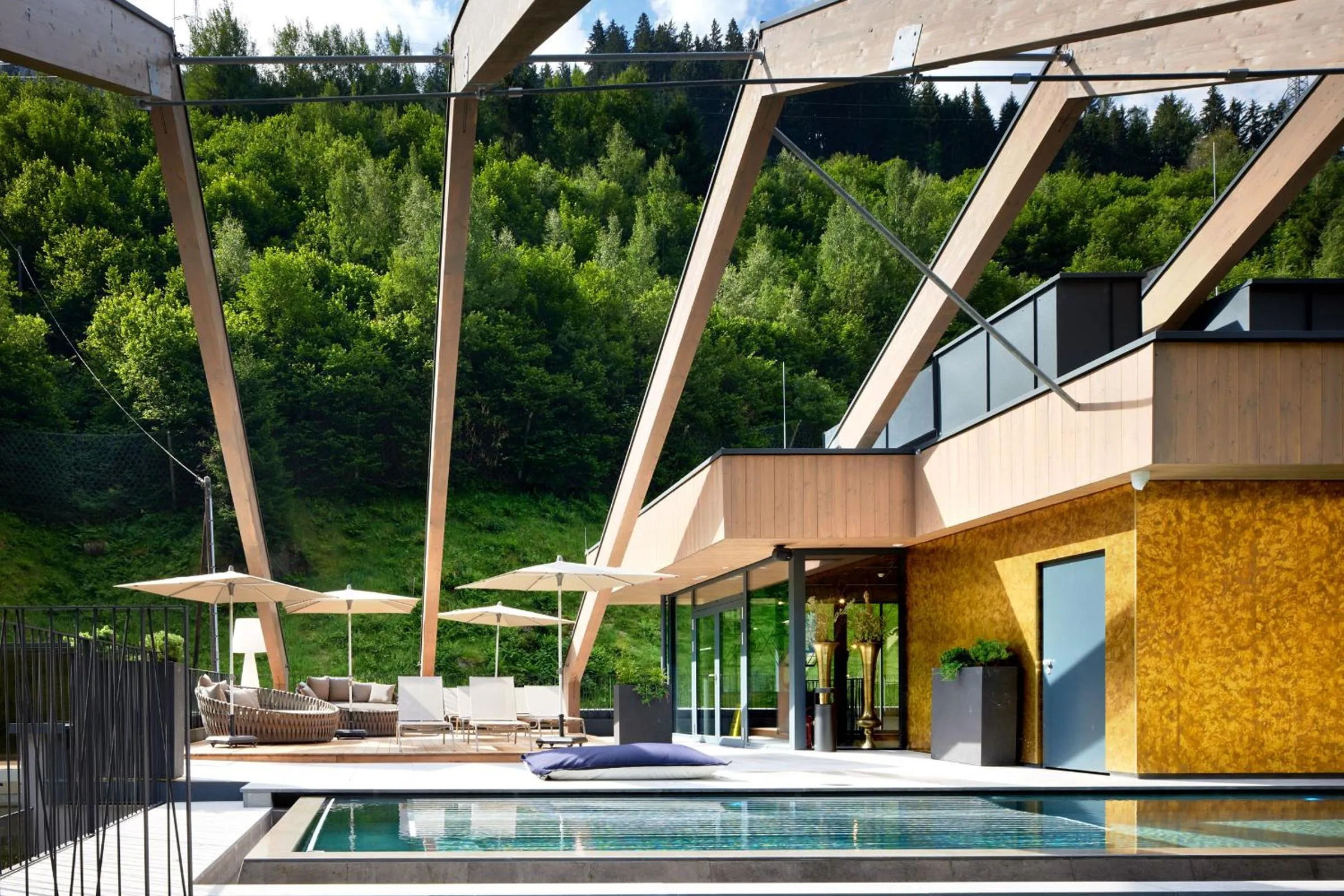 sunbed in ZillergrundRock Luxury Mountain Resort