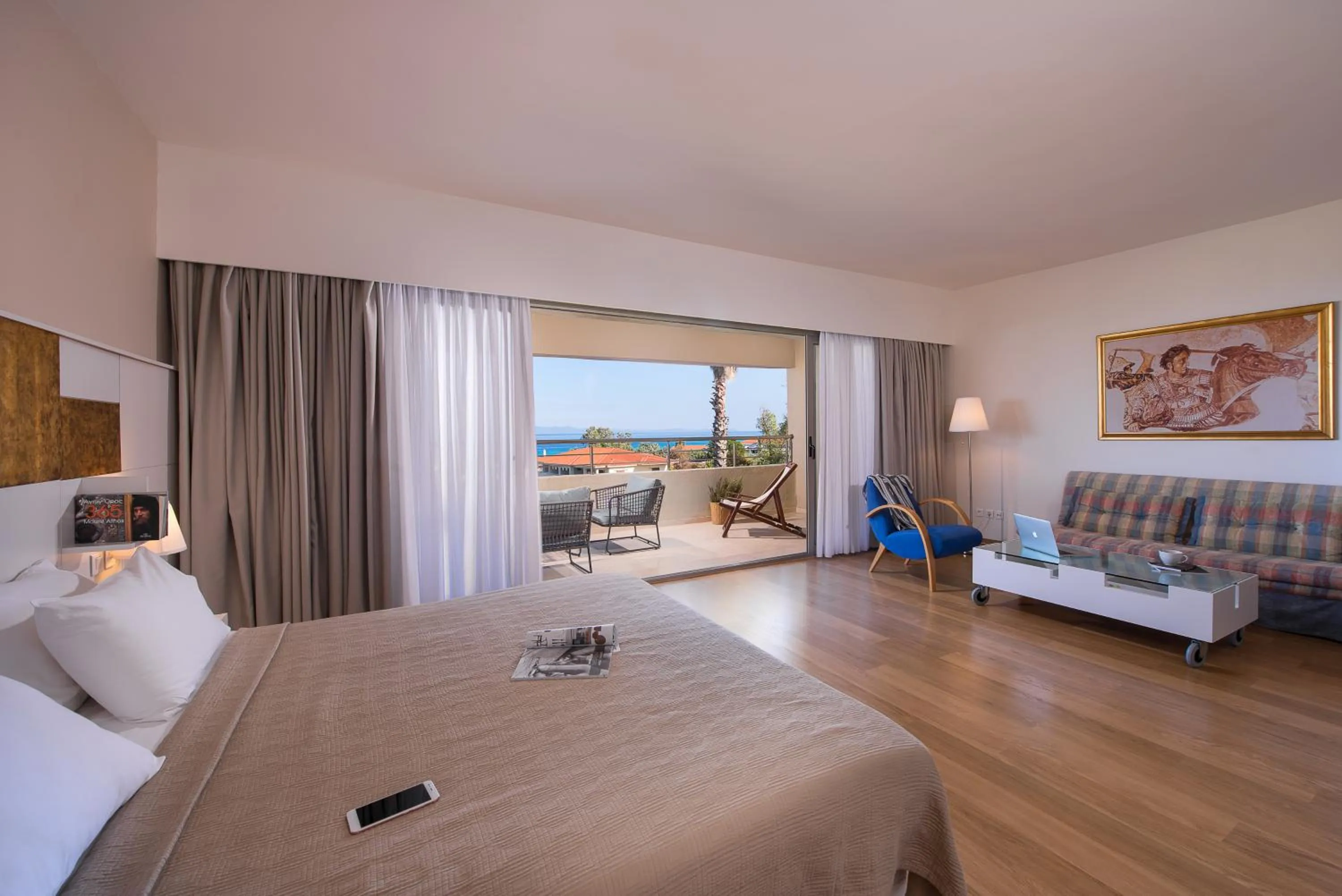 Bed in Kassandra Palace Seaside Resort