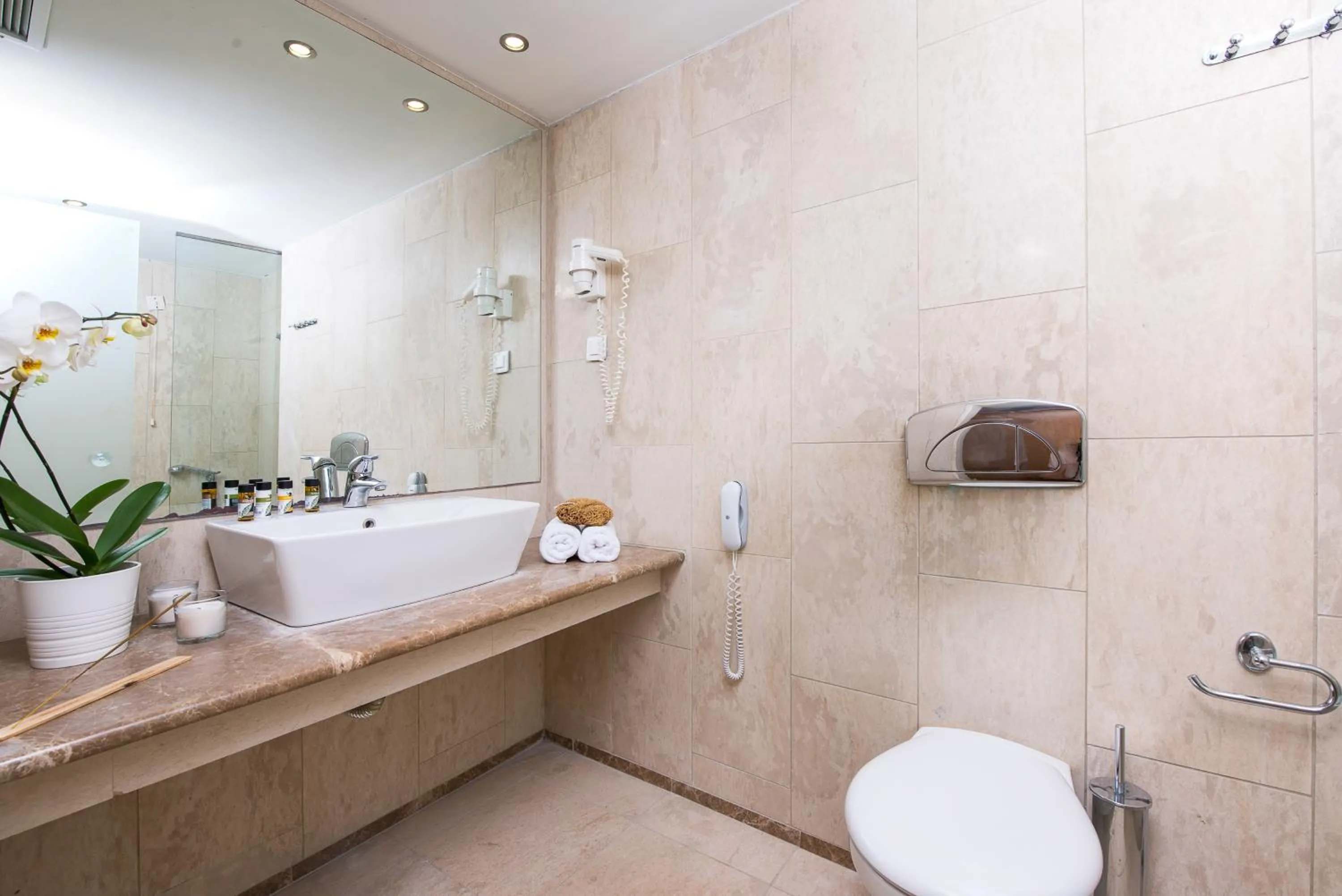 Bathroom in Kassandra Palace Seaside Resort