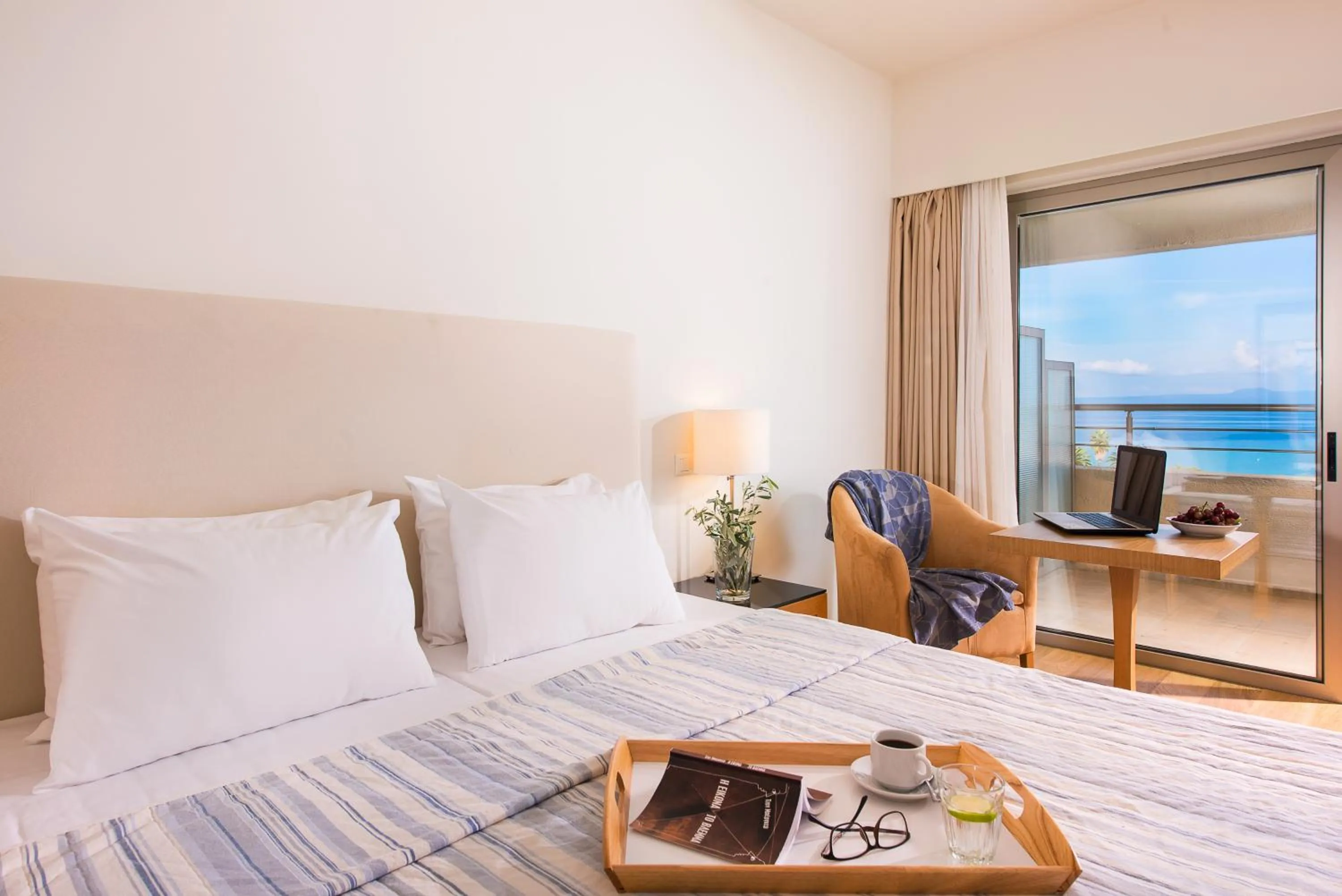 Bed in Kassandra Palace Seaside Resort