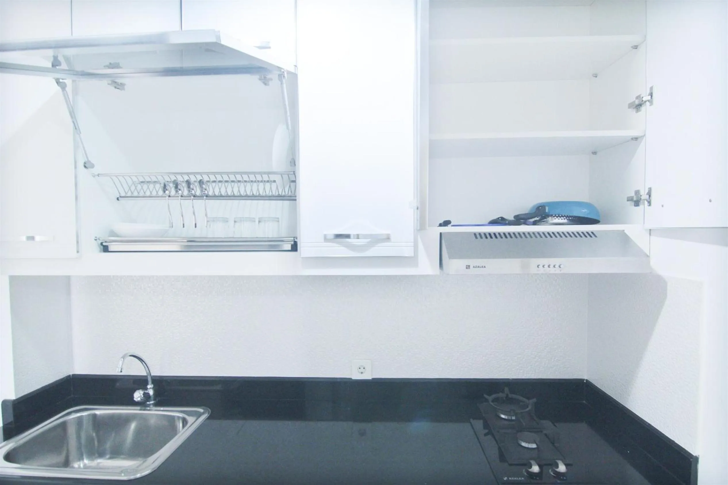 Kitchen or kitchenette in 2BR Cervino Village Casablanca Apartment near Kota Kasablanka By Travelio