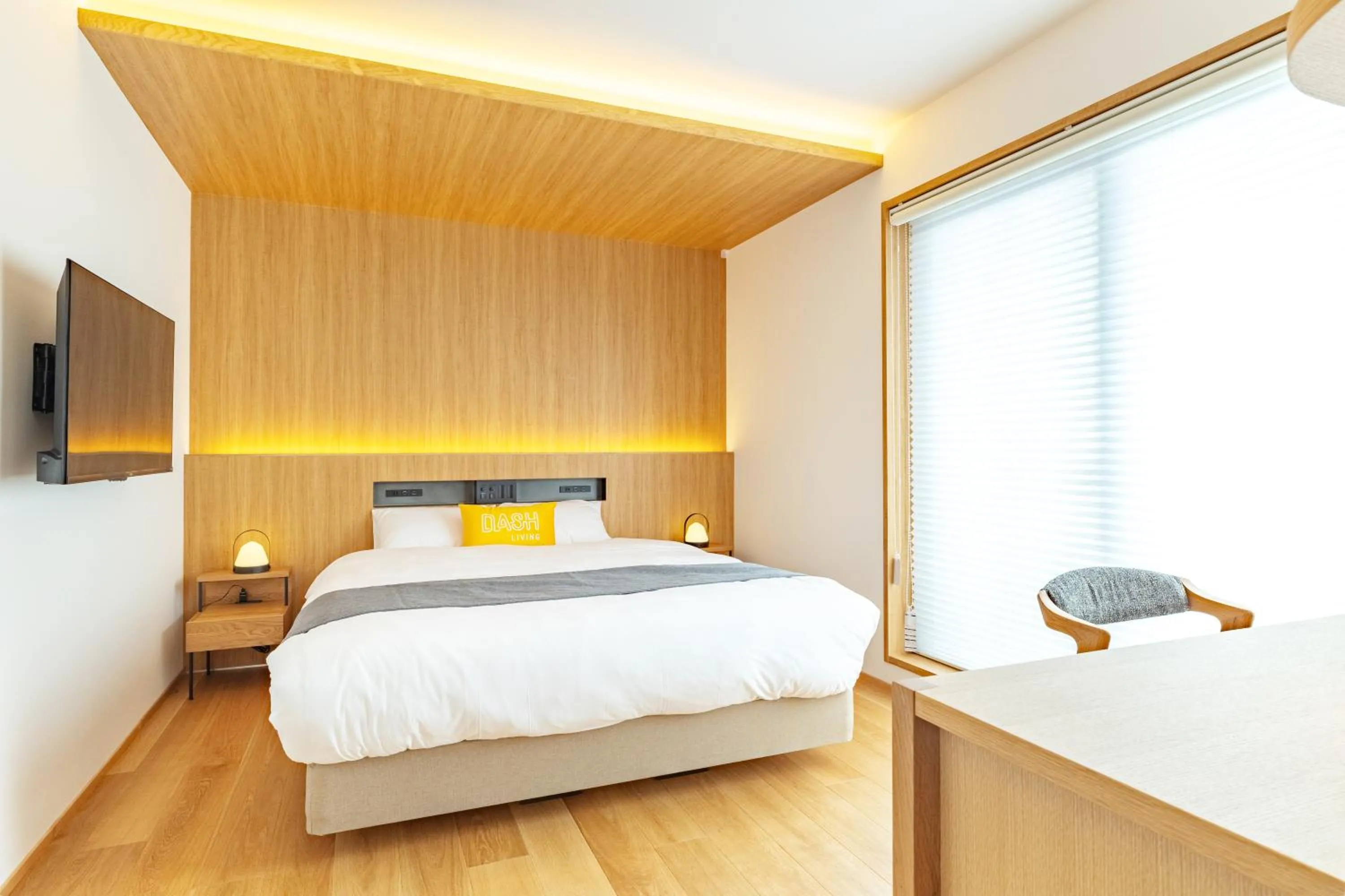 Bed in Karasuma Rokujo Hotel