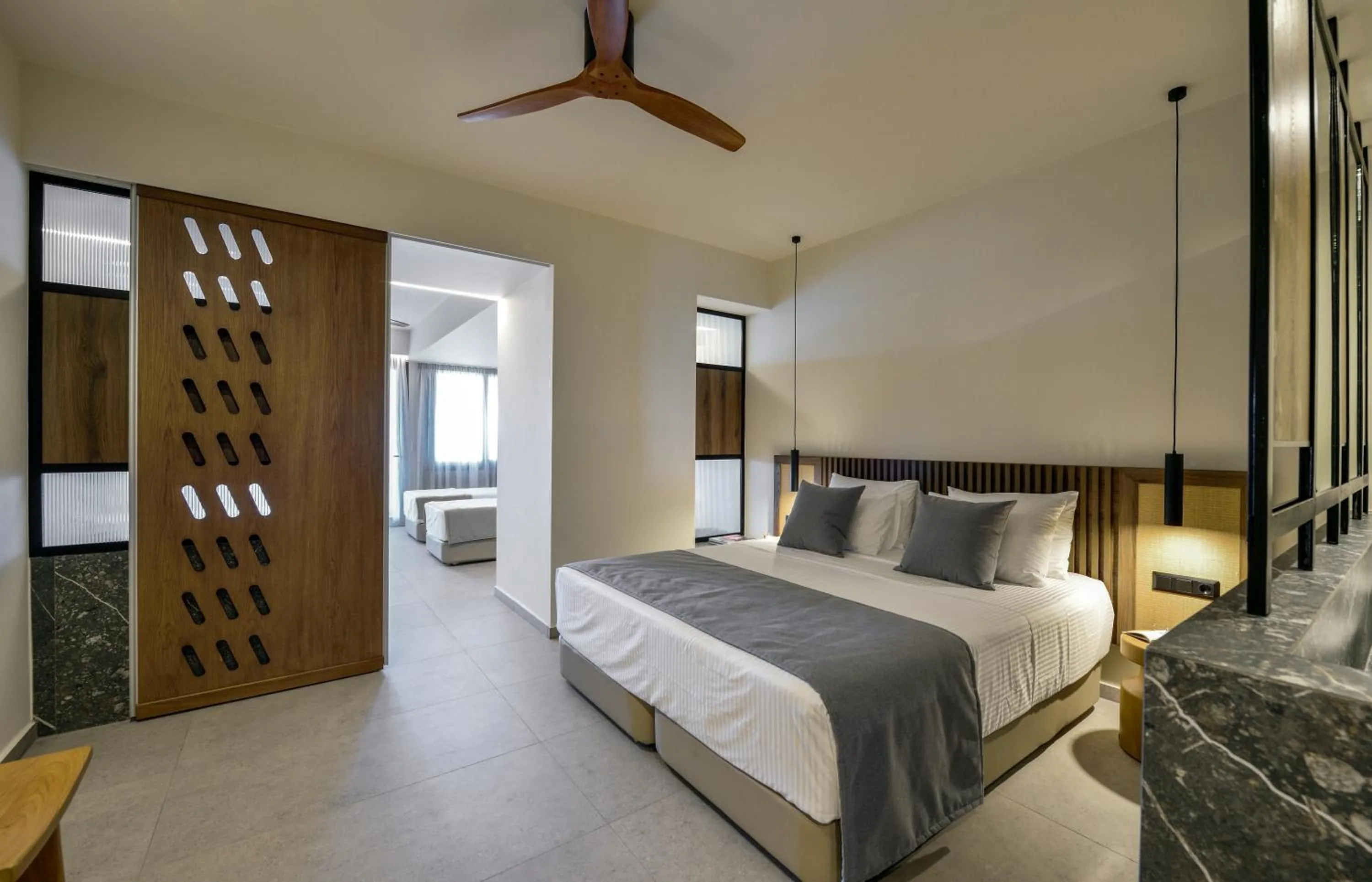 Bed in Aristoteles Holiday Hotel And Spa
