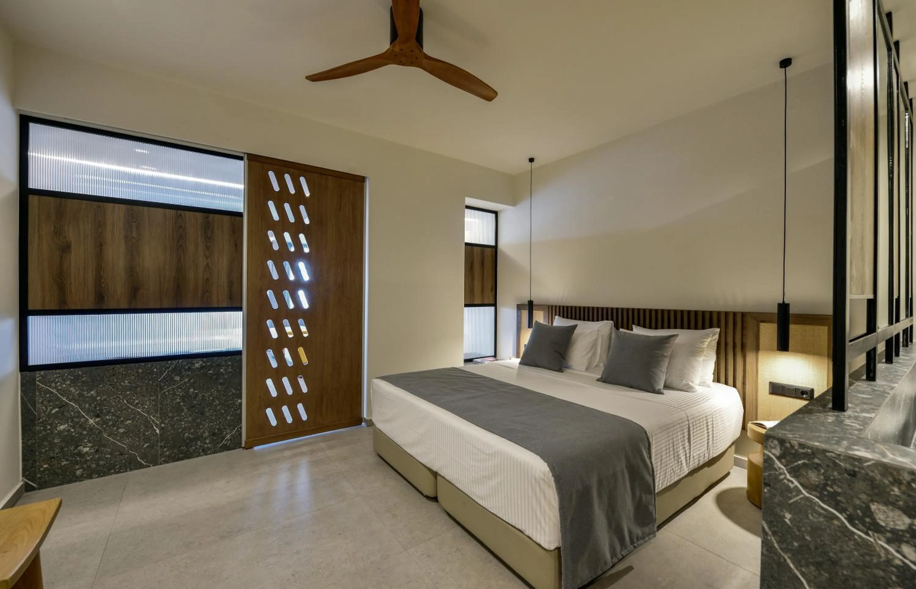 Bed in Aristoteles Holiday Hotel And Spa