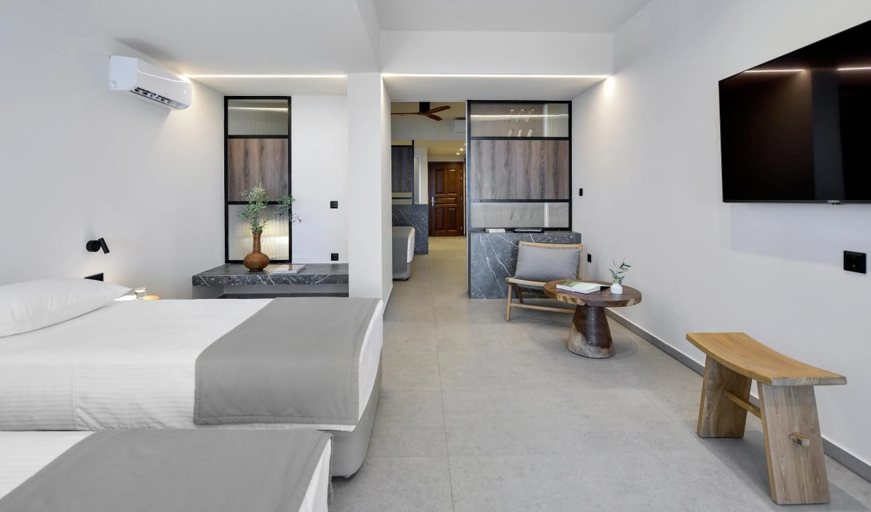 Bed in Aristoteles Holiday Hotel And Spa
