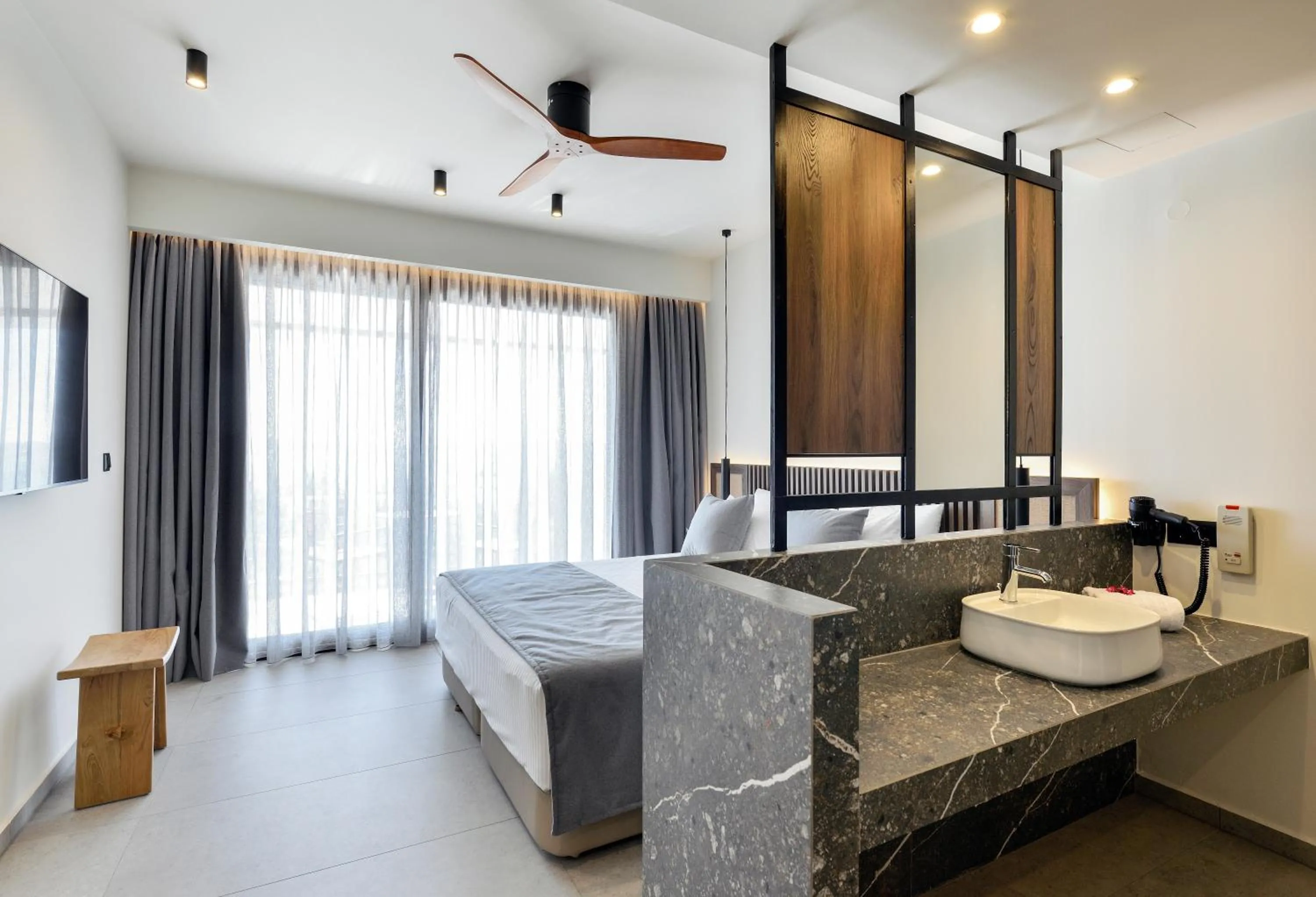 Bed in Aristoteles Holiday Hotel And Spa