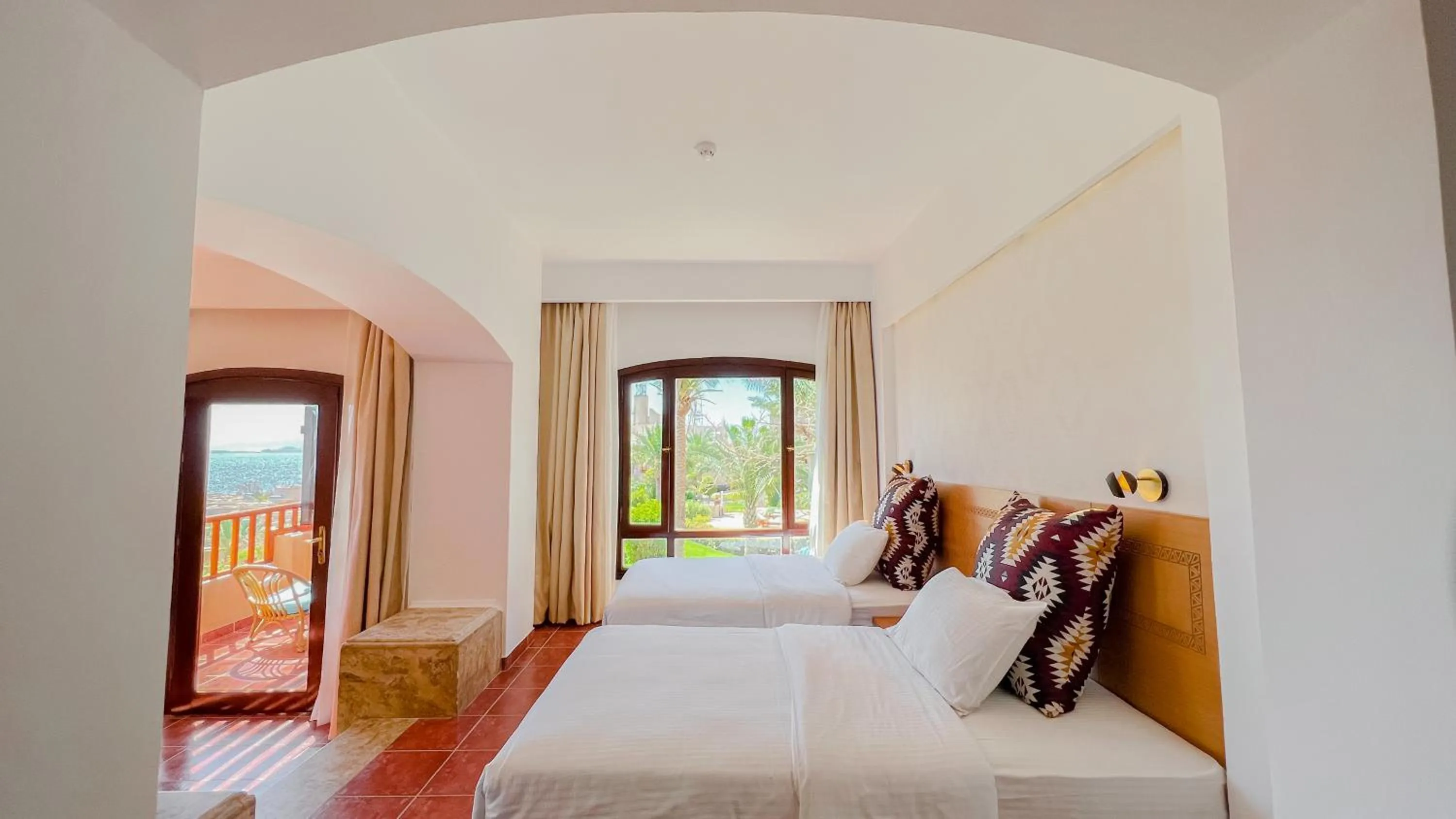 Bed in Tamra Beach Resort