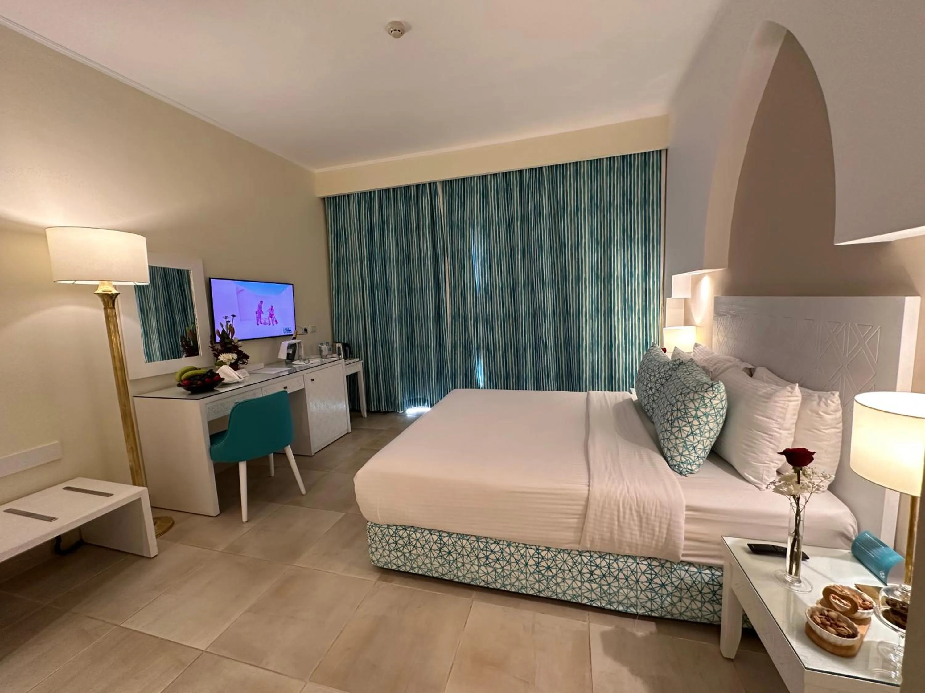 Property building, Bed in Sharm Club Beach Resort