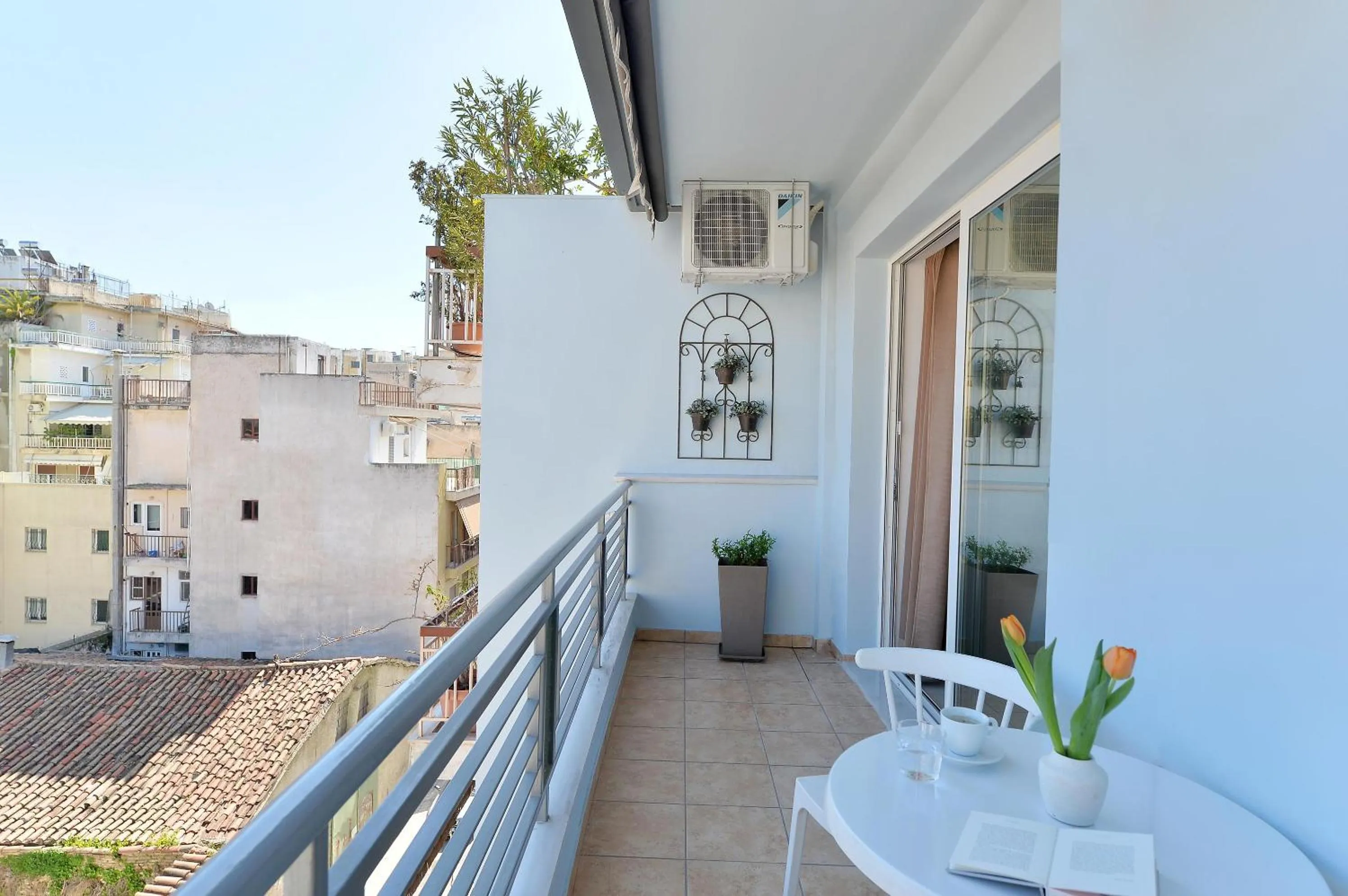 Balcony/Terrace in Alekos Apartments 1 - Νetflix & Comfort