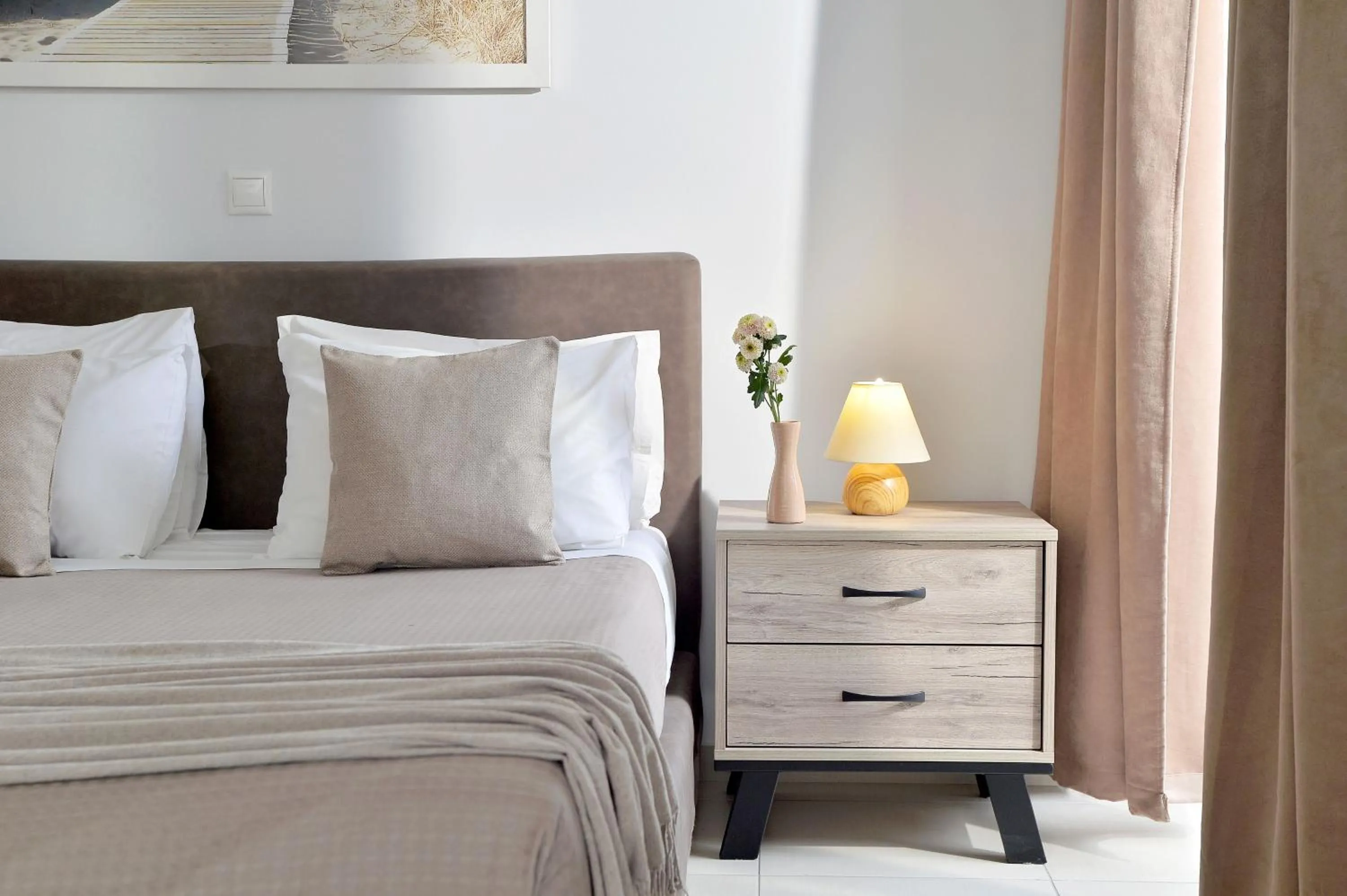 Bed in Alekos Apartments 1 - Νetflix & Comfort