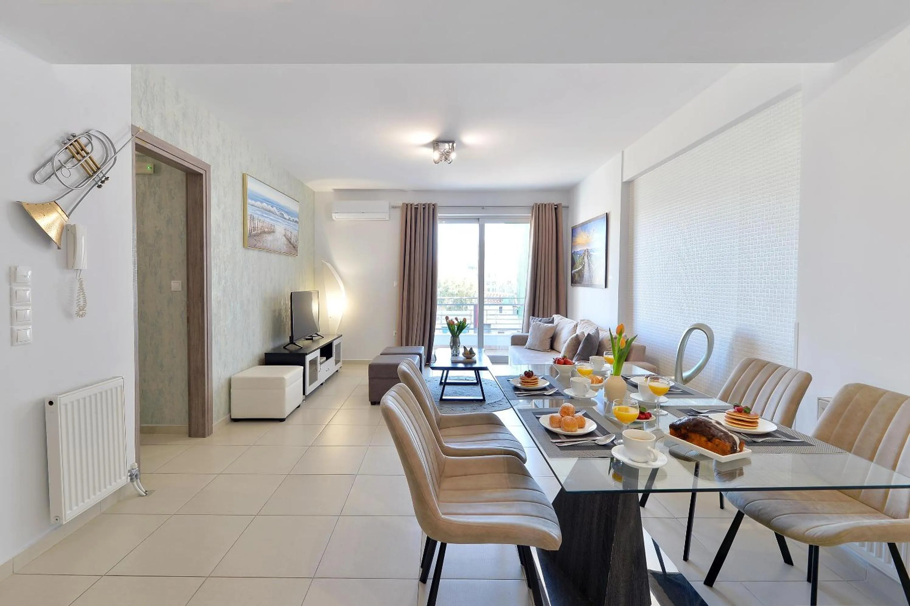 Living room in Alekos Apartments 1 - Νetflix & Comfort