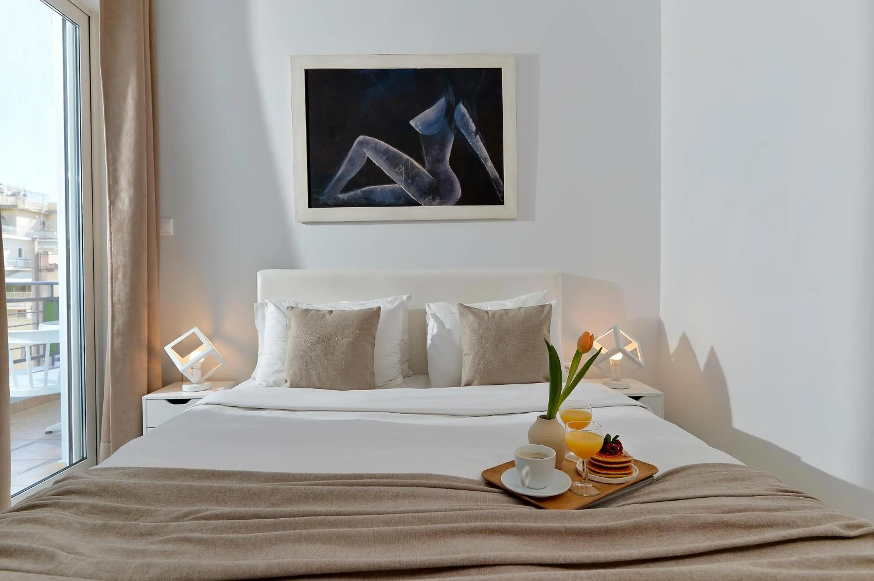 Bed in Alekos Apartments 1 - Νetflix & Comfort