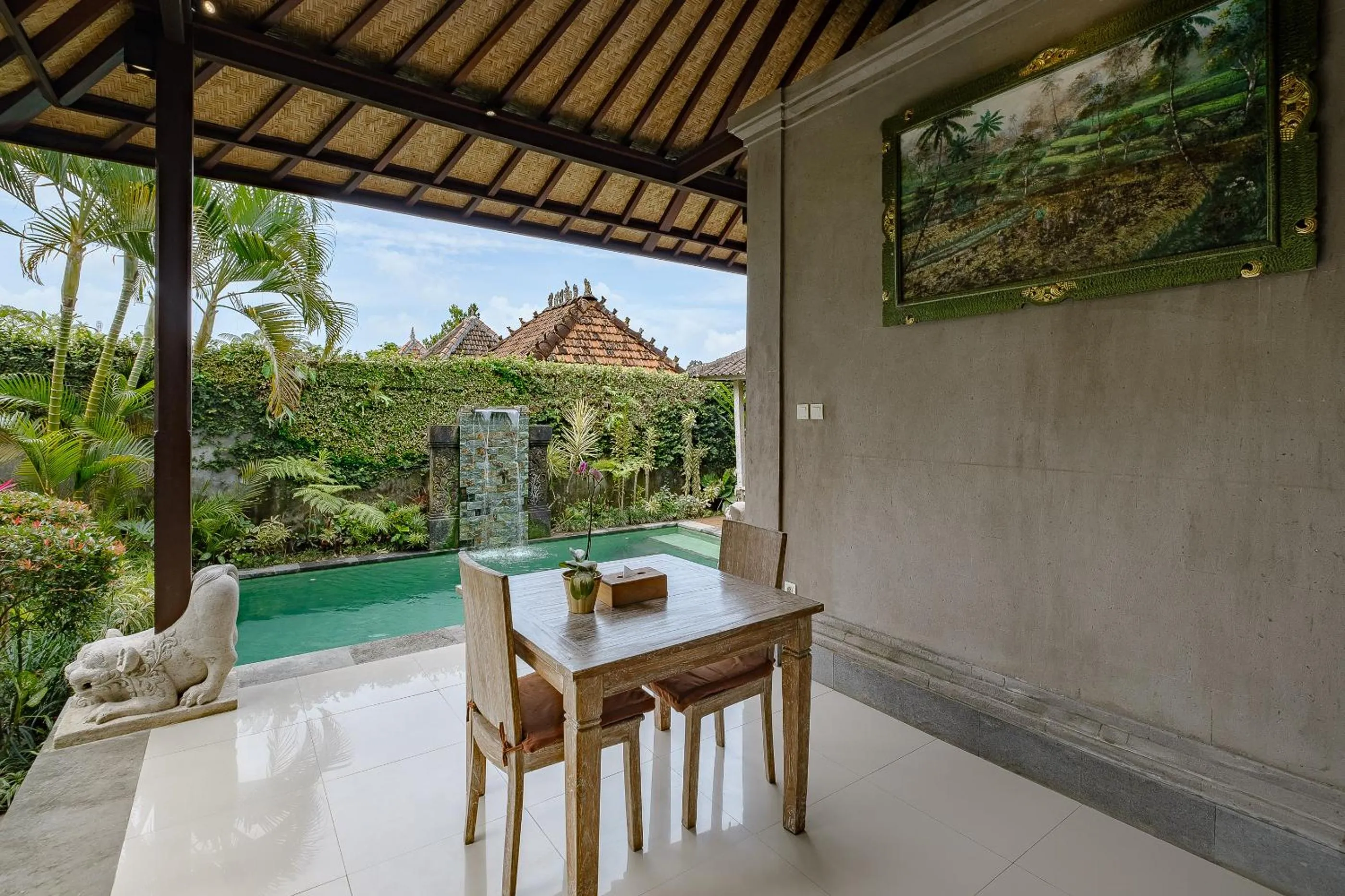 Dining area in Pratiwi Ubud Villa