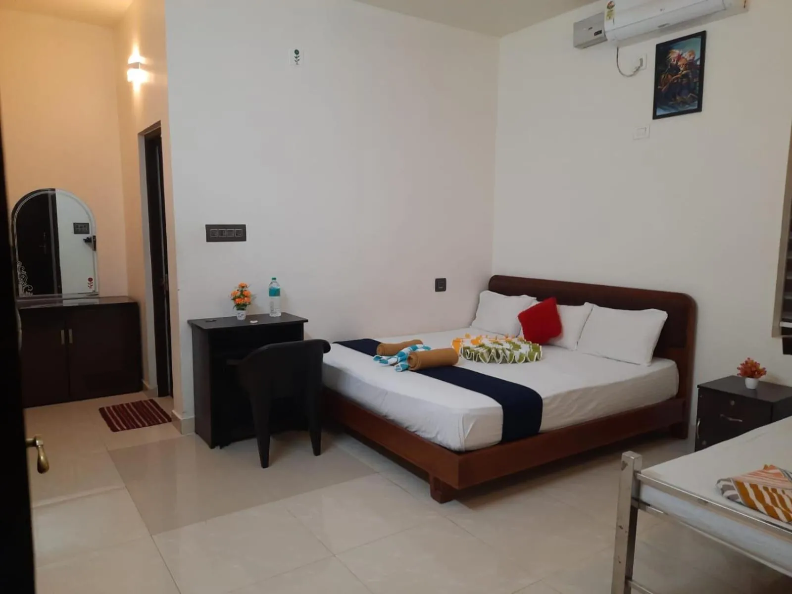 Bed in Athirappilly Ambady Resort