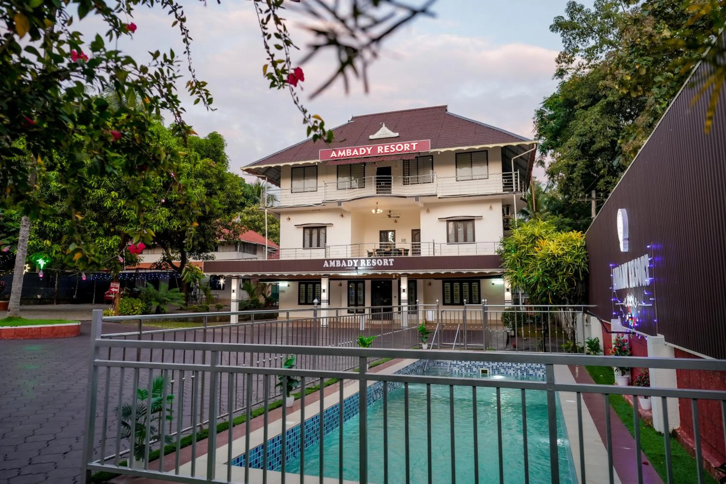 Pool view in Athirappilly Ambady Resort