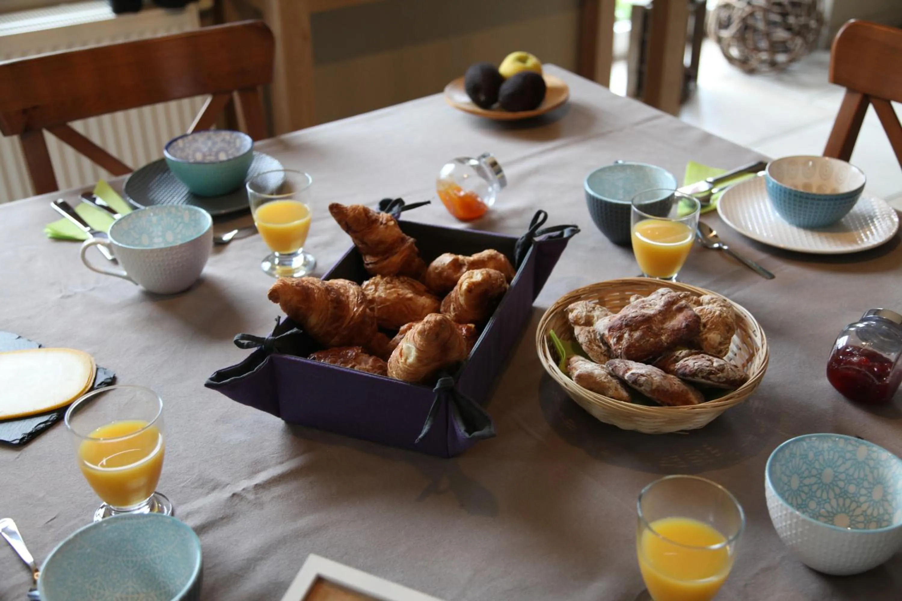 Continental breakfast in Les Lucioles