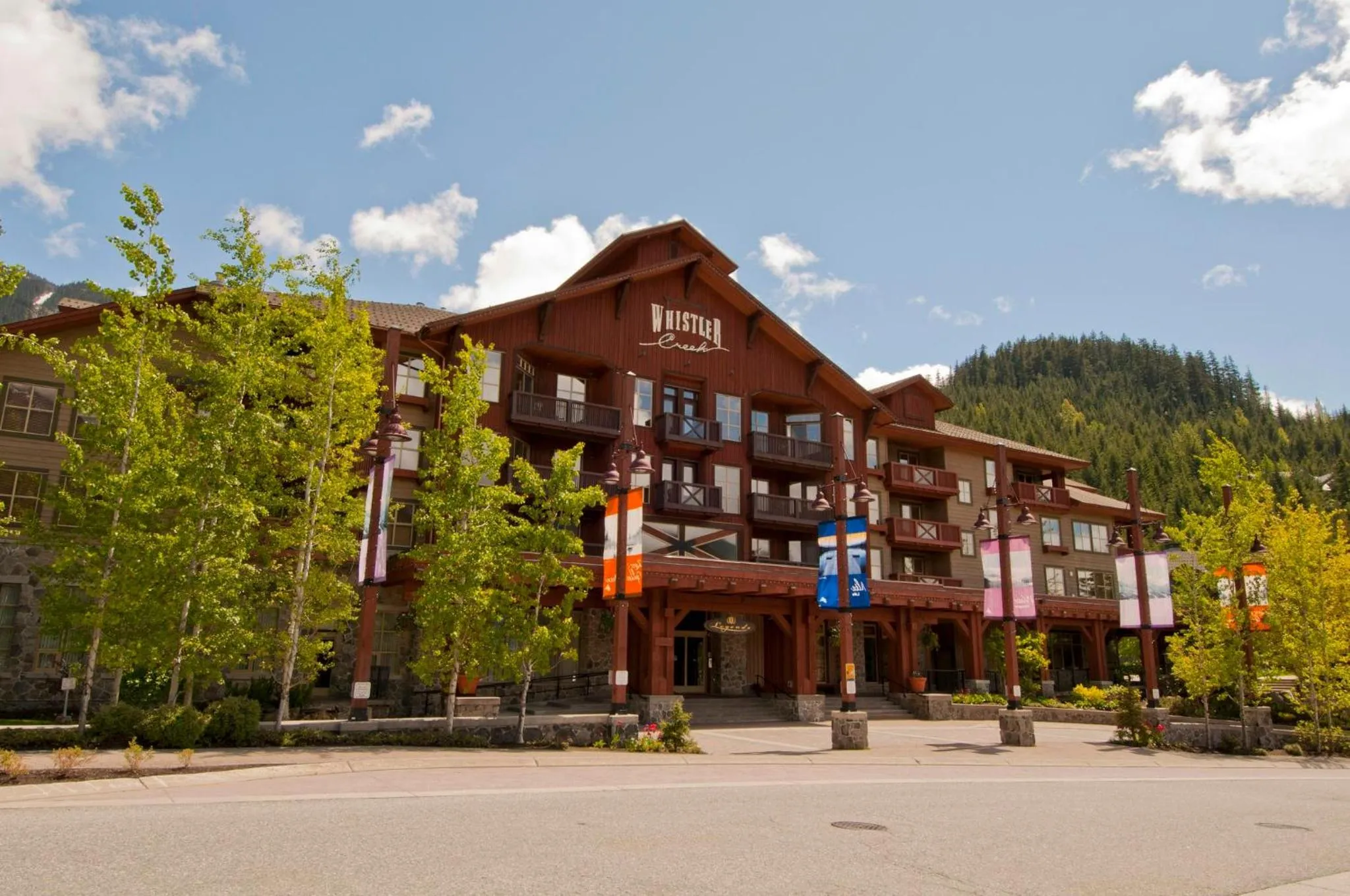Property building in Legends Whistler, by Lodging Ovations