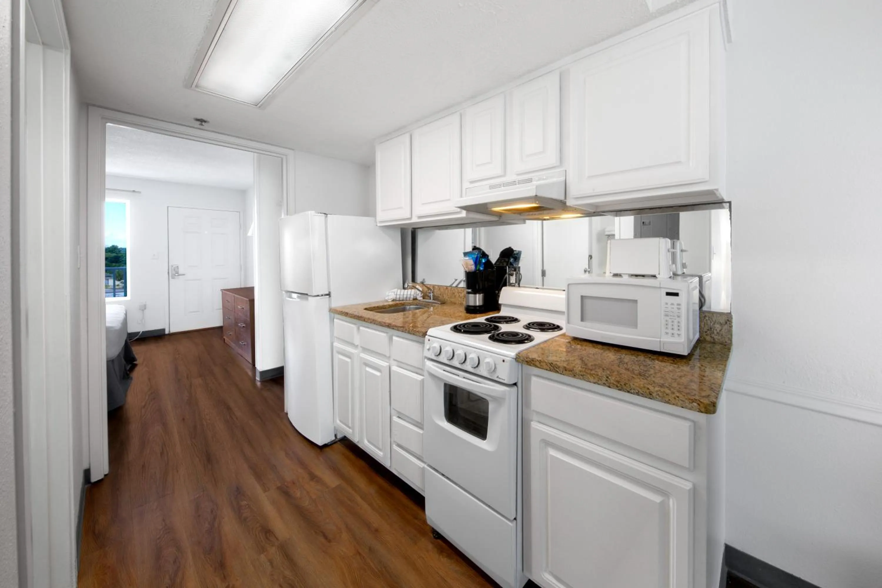 Kitchen or kitchenette in Beachcomber Beachfront Hotel, a By The Sea Resort
