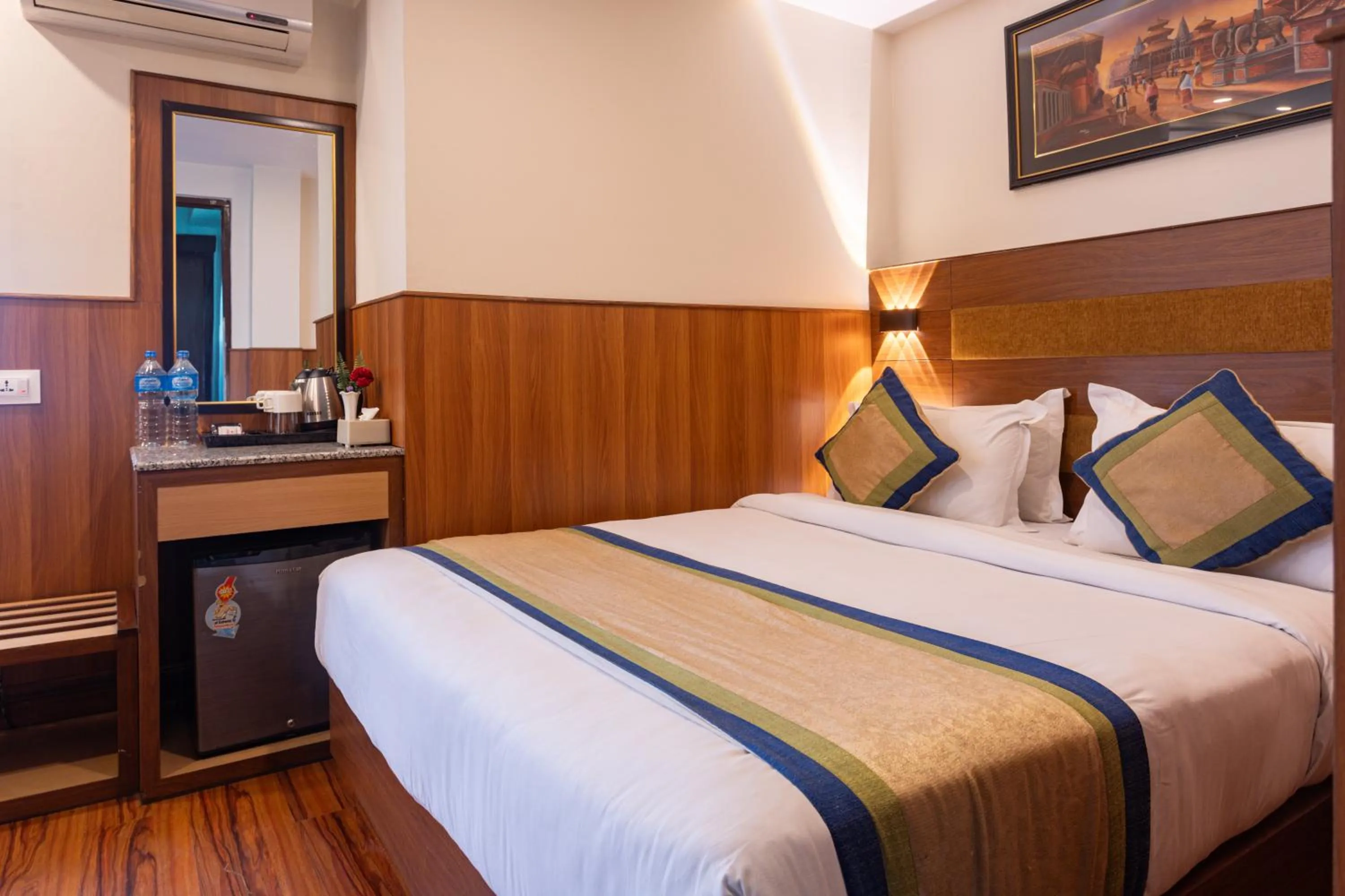 Bed in Oasis Kathmandu Hotel