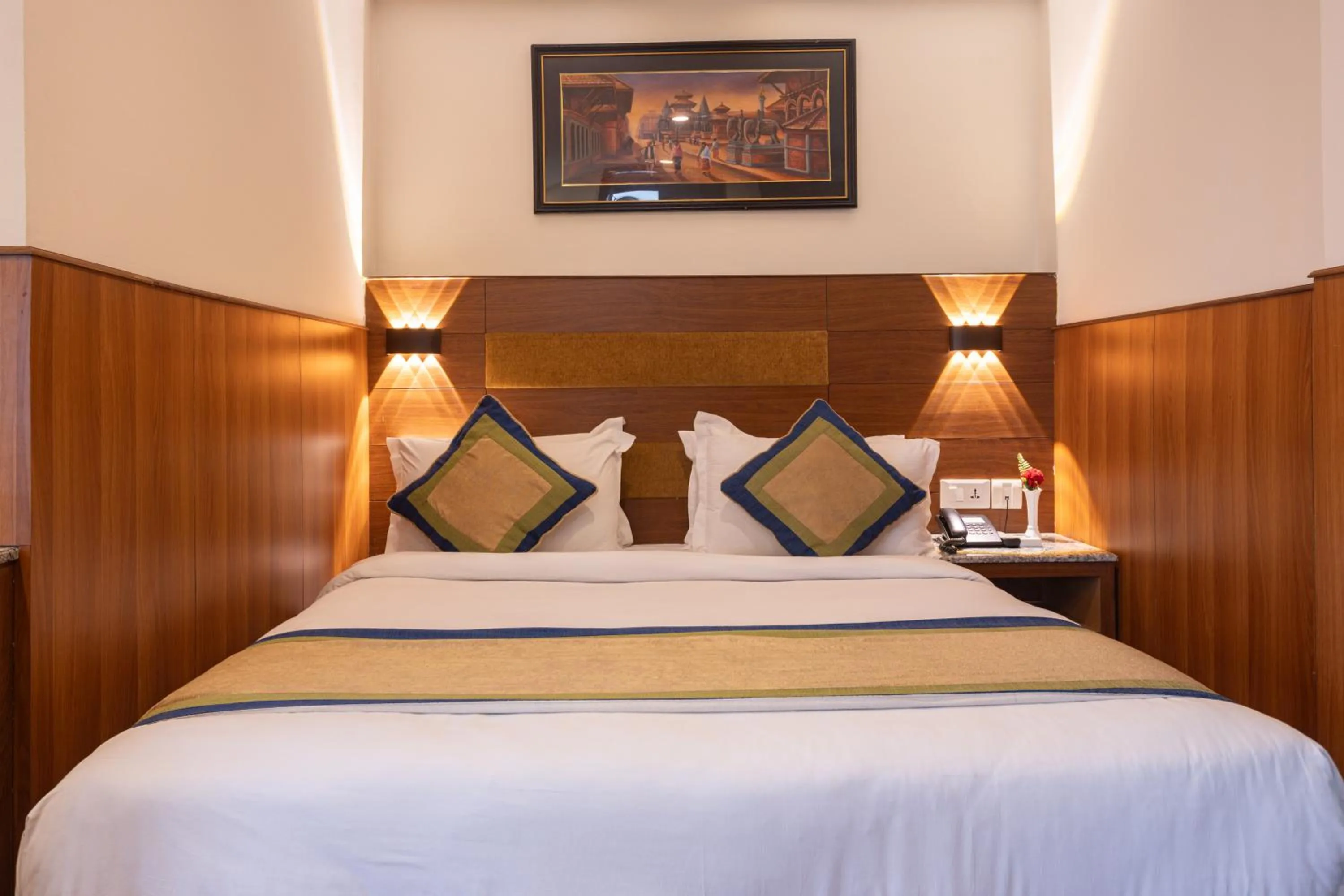 Bedroom, Bed in Oasis Kathmandu Hotel