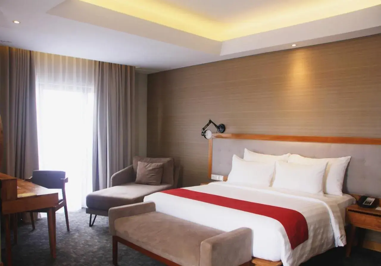 Bed in Famvida Hotel Lubuklinggau Bed in Famvida Hotel Lubuklinggau